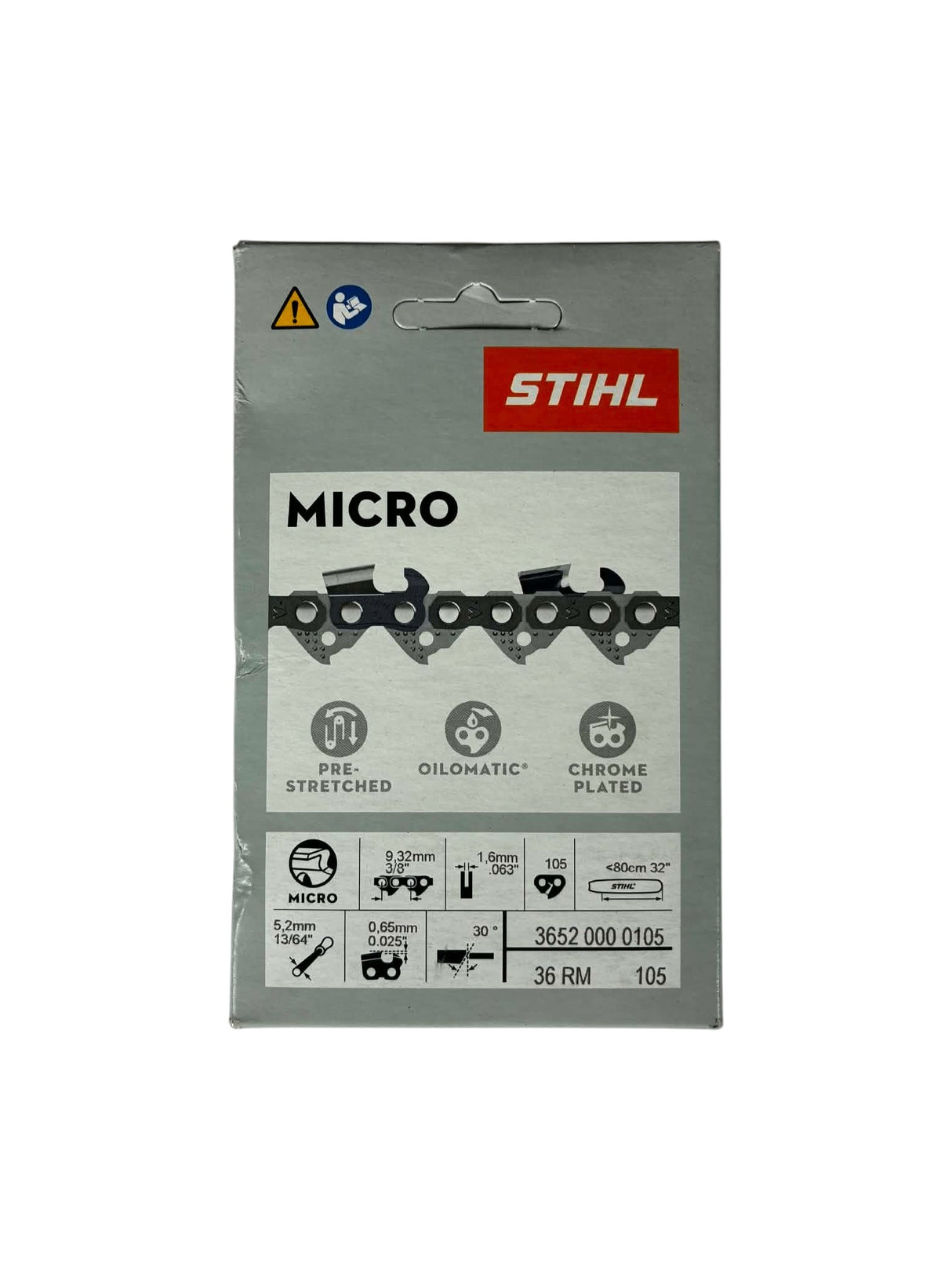 Chaîne STIHL Rapid Micro RM 3/8" 1,6 mm 105 maillons 36520000105