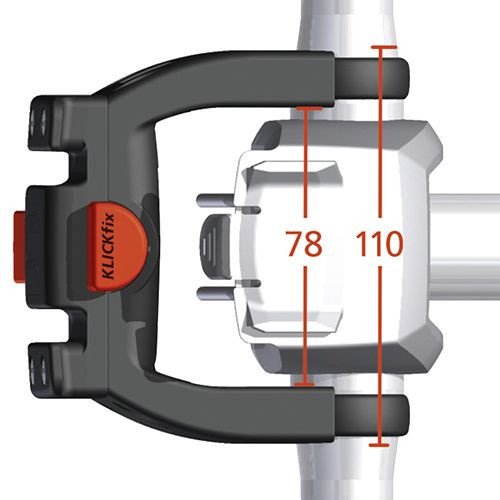 Support guidon Klickfix E-Bike KF349 pour écrans VAE