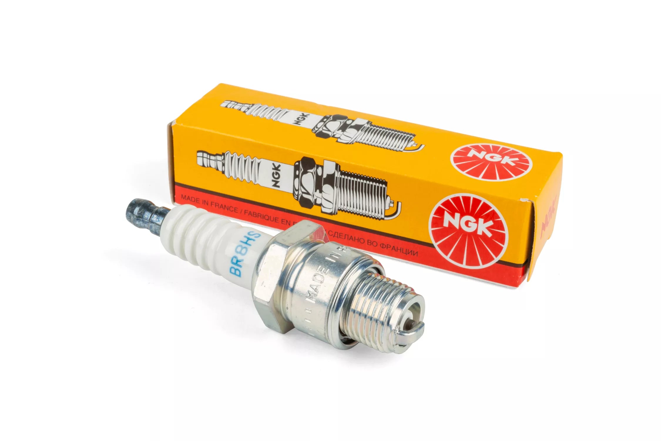 Bougie NGK BR8HS Standard moto scooter 50cc MBK Booster Yamaha Aerox Peugeot