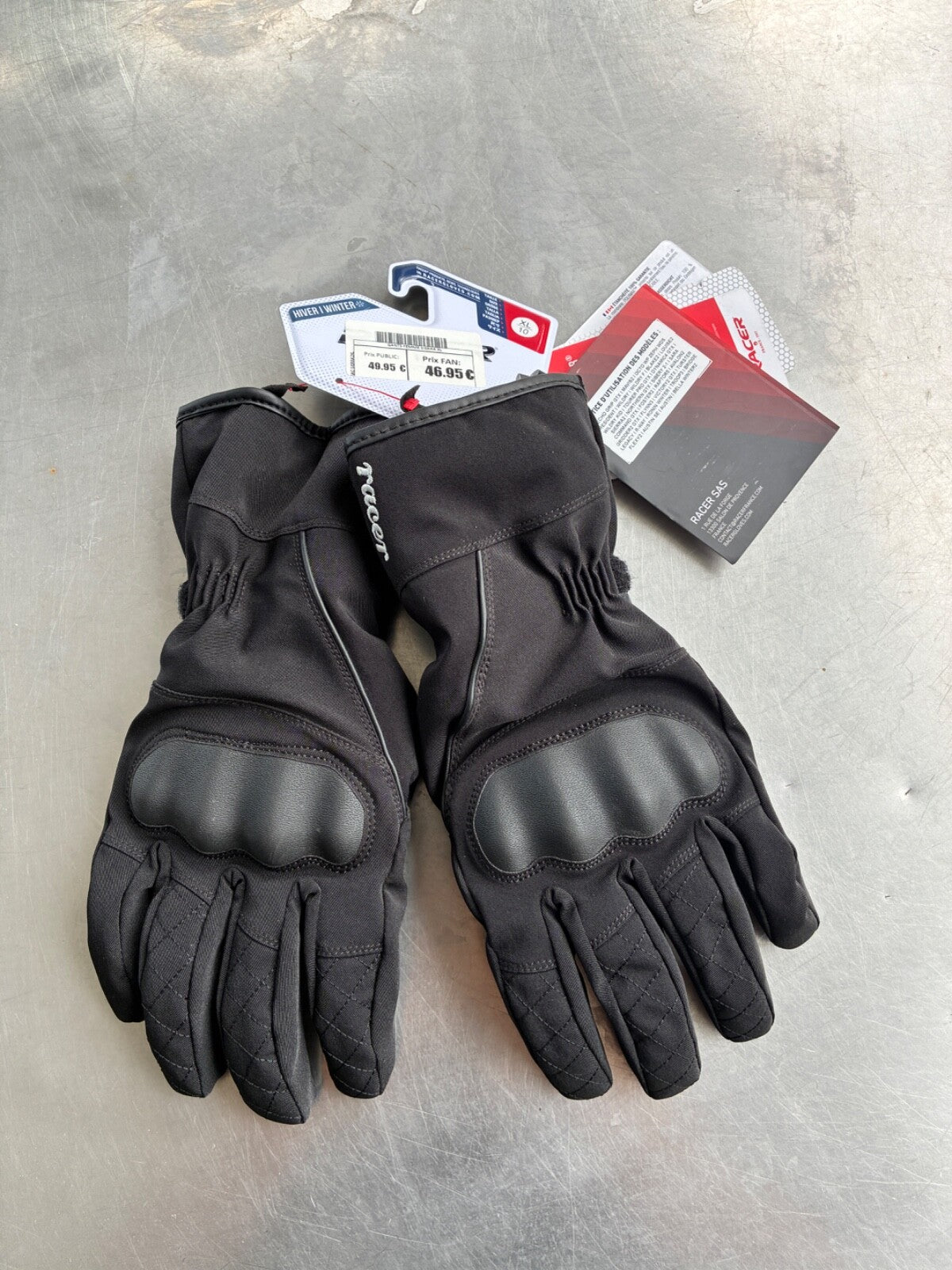 Gants moto hiver RACER SIERRA 2 – Taille XL – Jamais servis – Noir