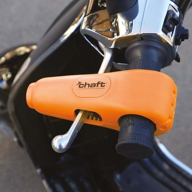 Bloque levier alarme Chaft – Antivol guidon – Orange – Neuf
