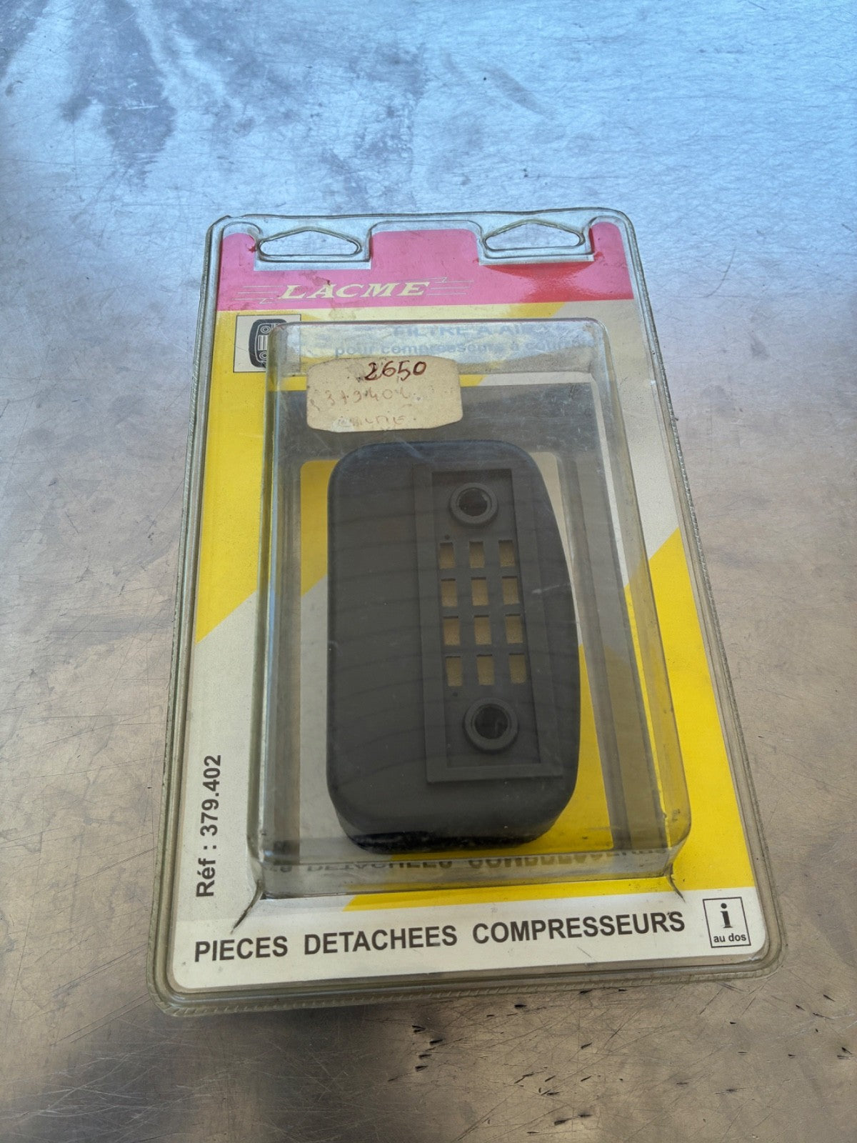 Filtre à air LACME 379402 pour compresseurs à courroie – Neuf