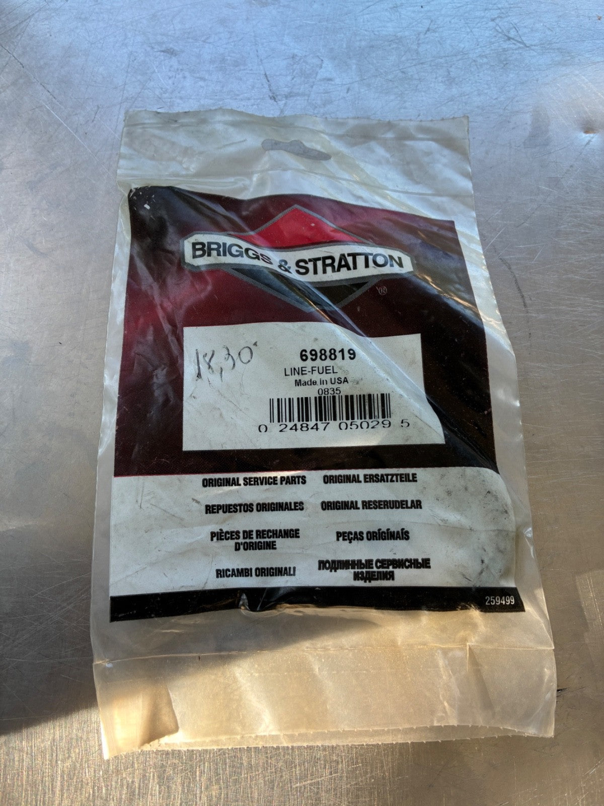 Durite essence BRIGGS & STRATTON 791805 – Remplace 699331 / 697907 / 698821