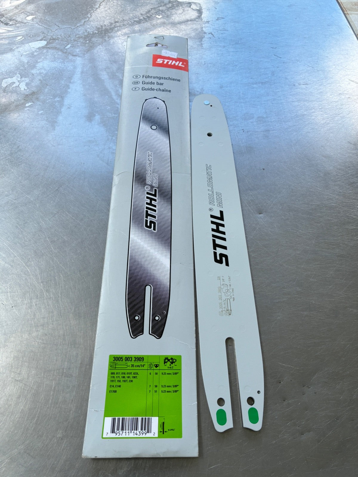 Guide chaîne STIHL Rollomatic E 35cm 3/8" 1.1mm – Réf 3005 003 3909