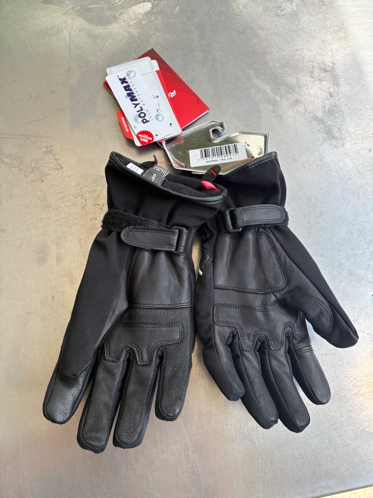 Gants moto hiver femme Racer Sierra noir/blanc – Taille L – Jamais servis