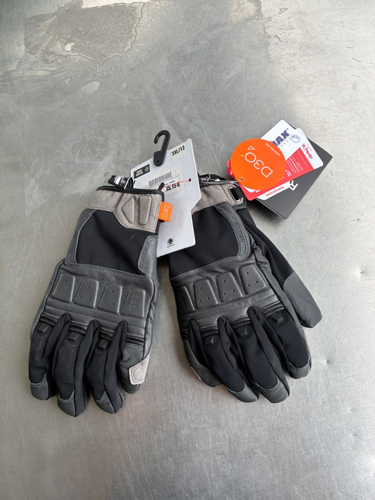 Gants moto hiver RACER RONIN WINTER 3XL – gris noir – jamais servi