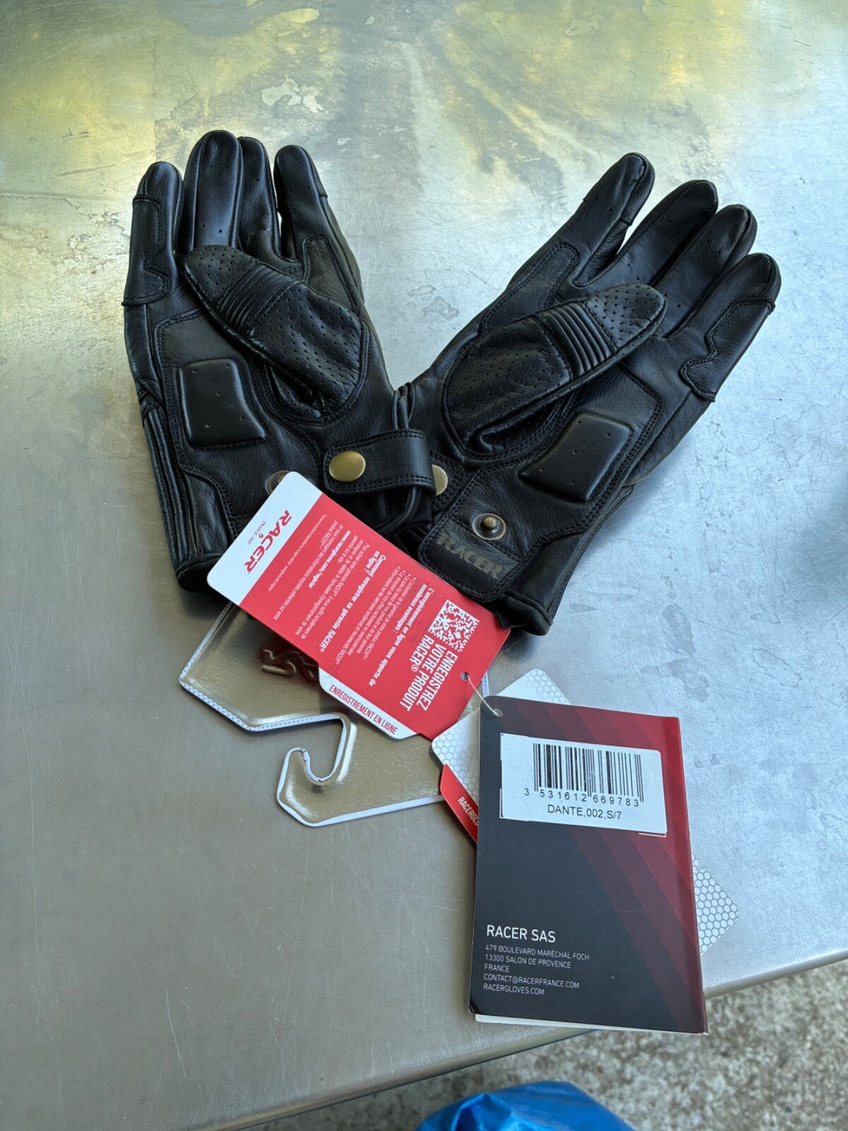 Gants moto mi-saison Racer Dante – Taille S – Jamais servis