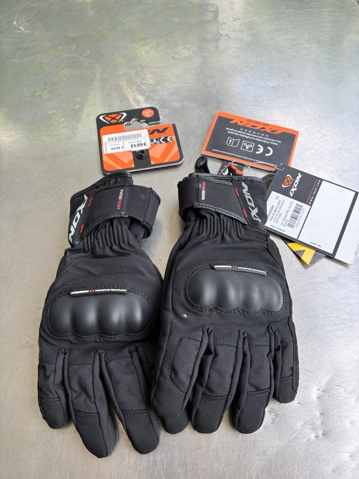 Gants moto hiver femme Ixon Pro Russel Lady – Taille XL – Neuf et étanches