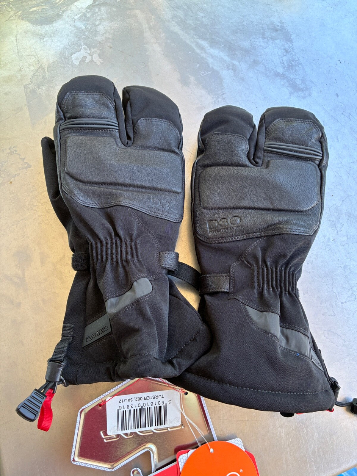 Gants moto Racer Turster hiver – Jamais servis – Taille 3XL