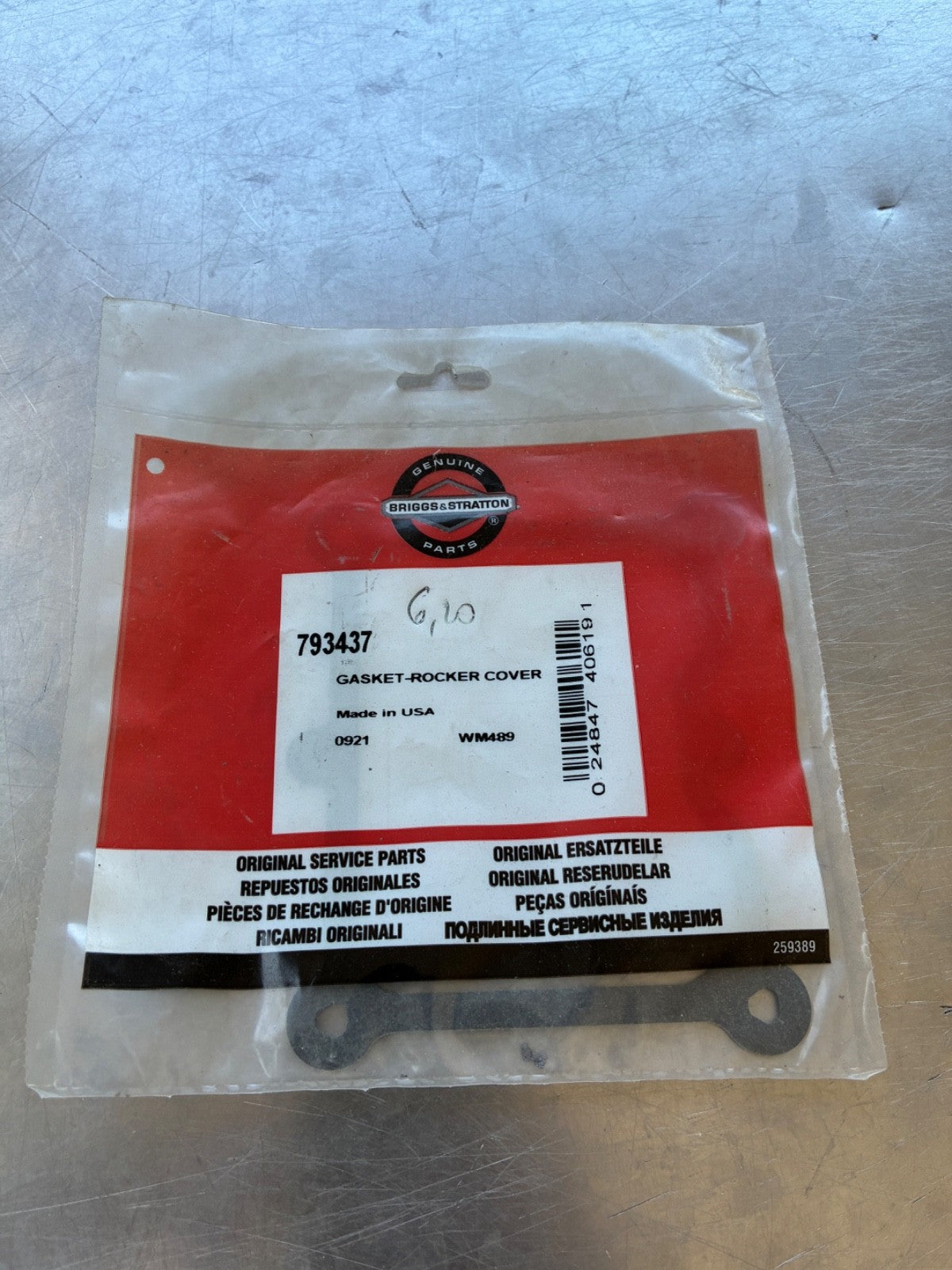 Joint cache culbuteur BRIGGS & STRATTON 793437 – Moteurs séries 09 à 10