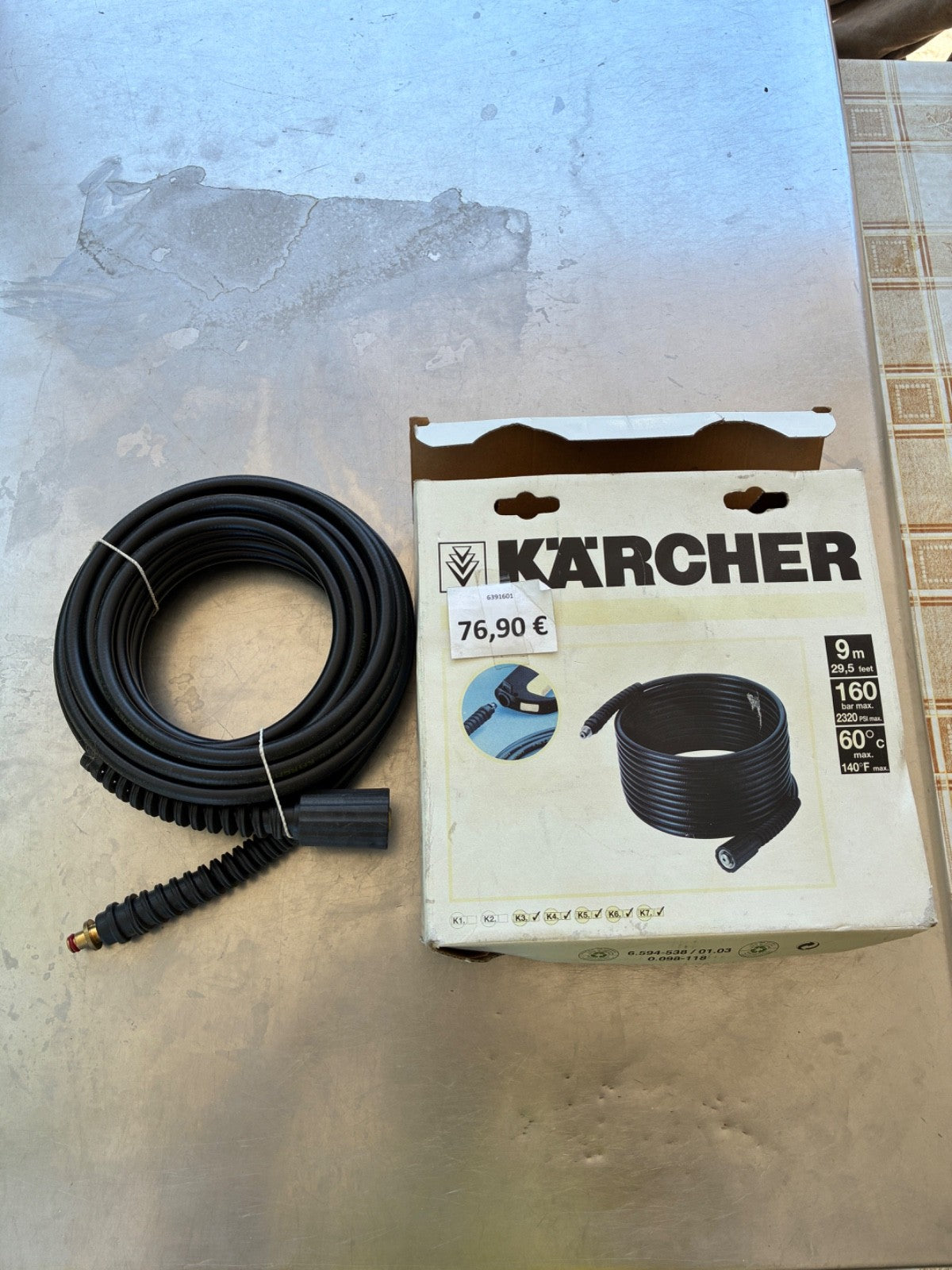Rallonge Karcher 9m – 160 bar / 60°C – Compatible K3 à K7