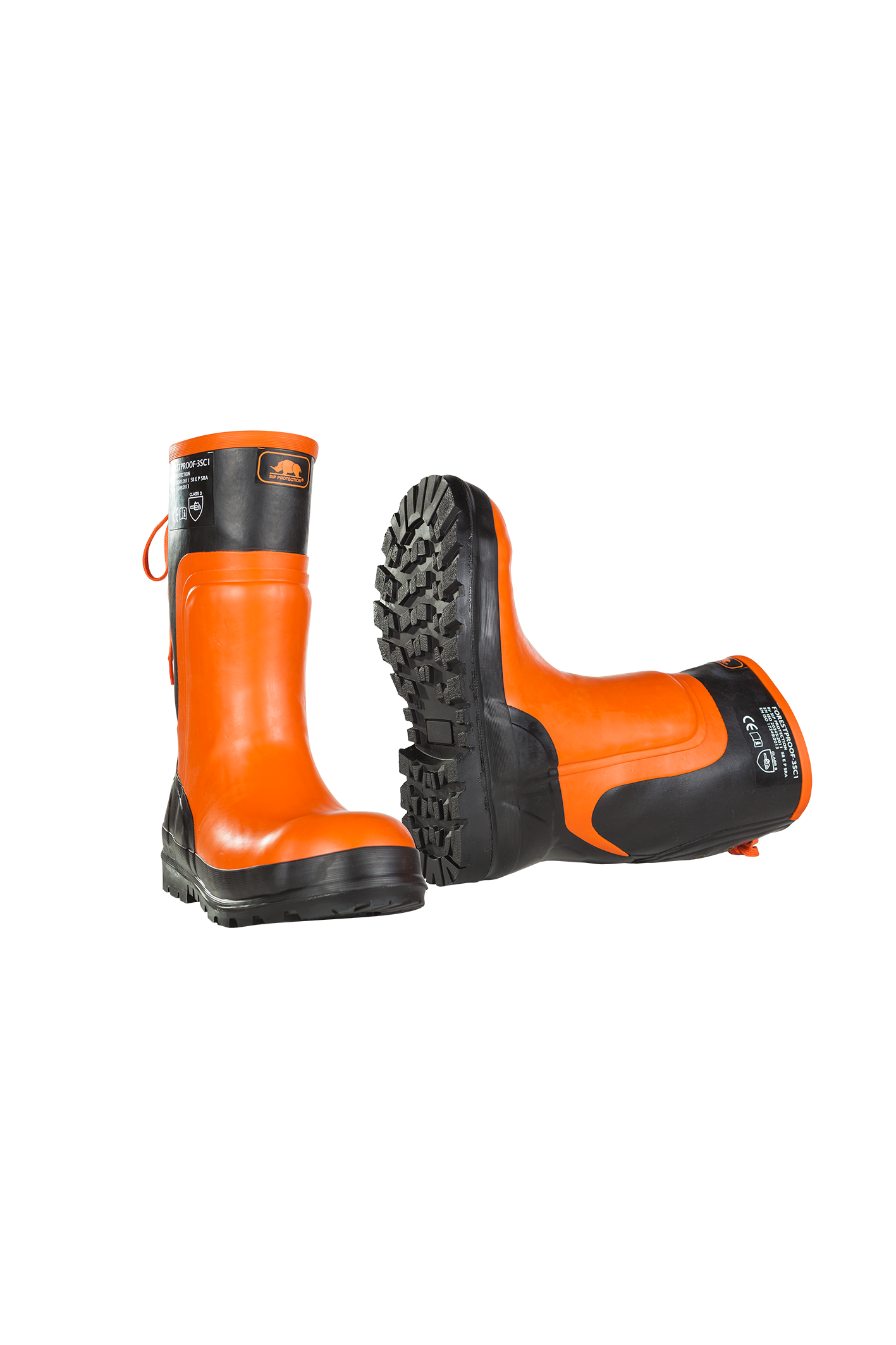 Bottes anti-coupures Forestproof caoutchouc acier classe 3 tronçonneuse T40 neuves