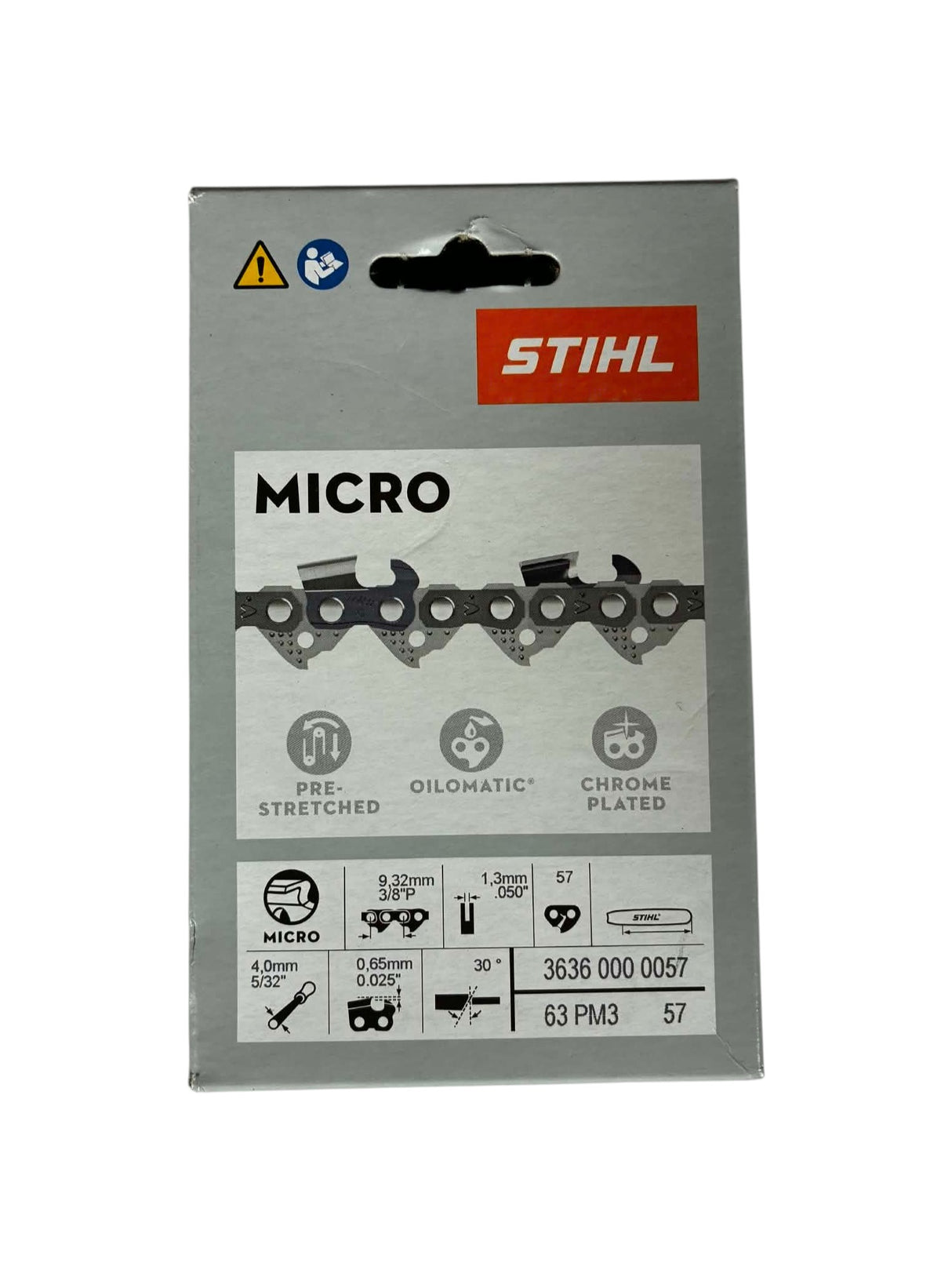 Chaîne STIHL Picco Micro 3 PM3 3/8" P 1,3 mm 57 maillons 36360000057