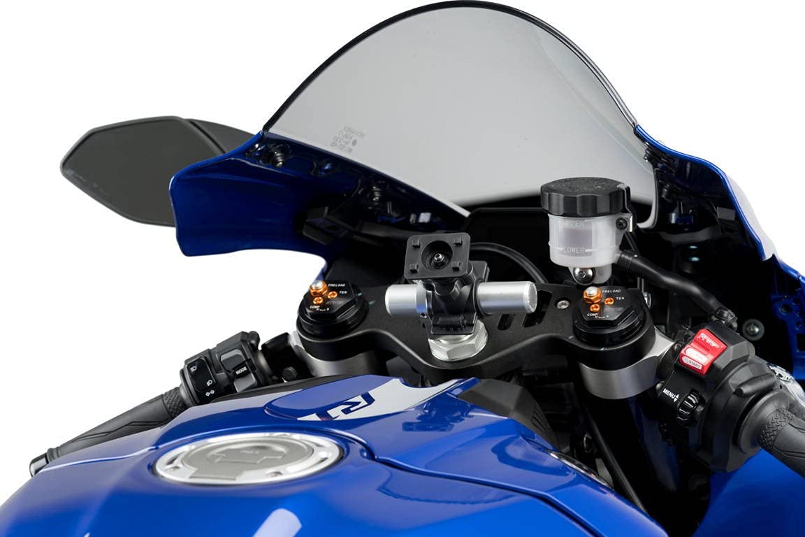 Puig 3756P silberne Gabelkronenstütze mit Handyhalterung