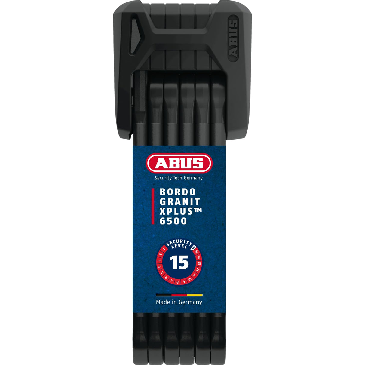 Antivol Pliable ABUS Bordo Granit XPlus 6500/85 ST Noir Niveau de Sécurité 15 avec Sacoche