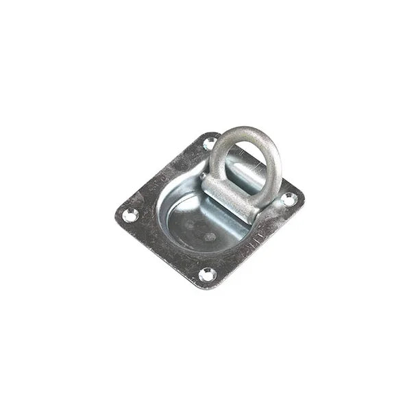 Anneau d’amarrage encastré remorque – Acier galvanisé – Platine 102 x 95 mm – Neuf