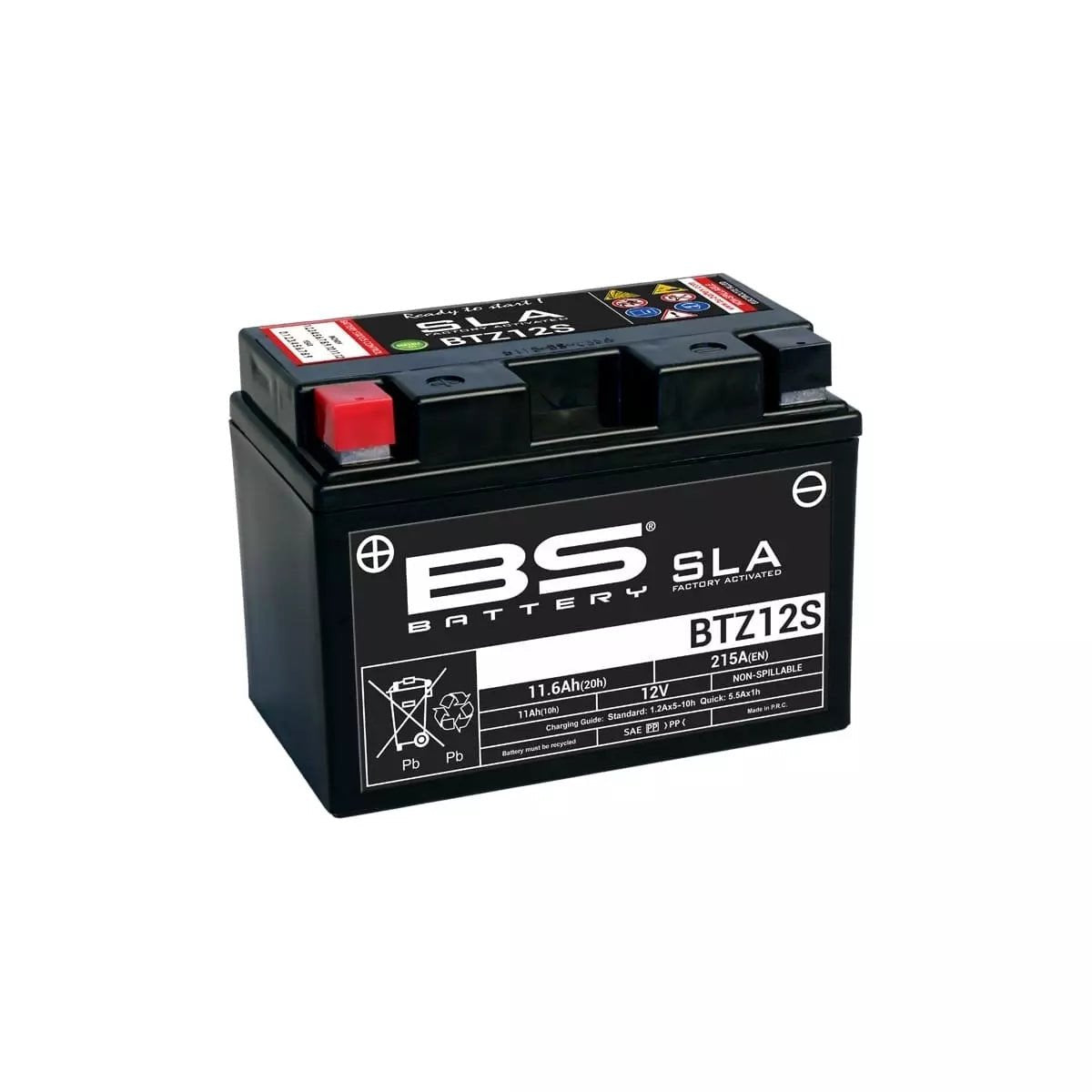 Batterie Moto BS Battery BTZ12S 12V 11,6Ah AGM Prête à l’Emploi