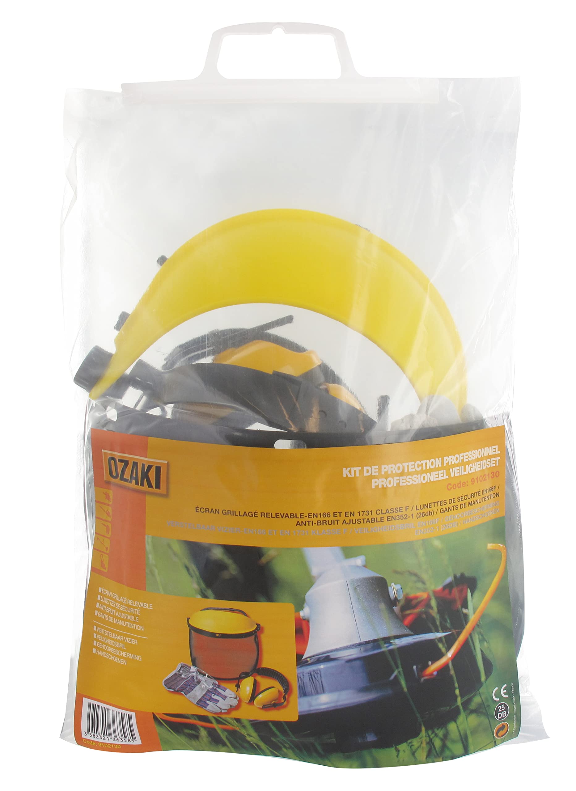 Kit protection OZAKI 9102130 casque antibruit visière lunettes gants