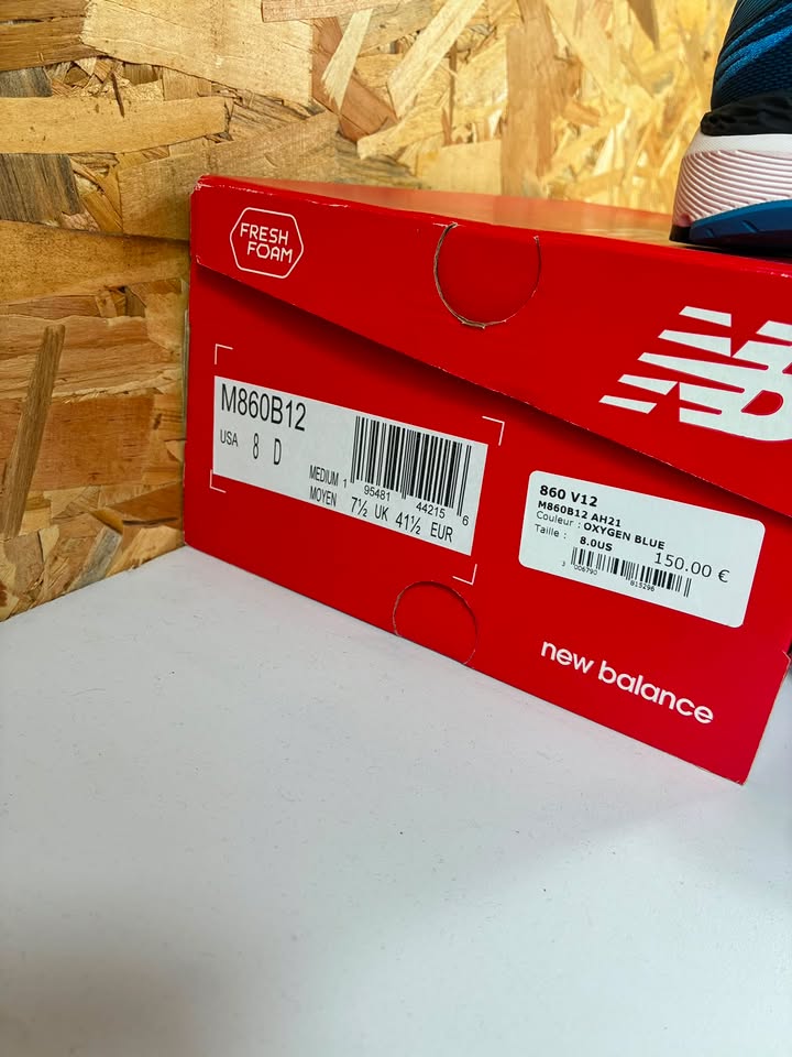 Chaussures running New Balance 860 V12 Homme 41,5 Oxygen Blue