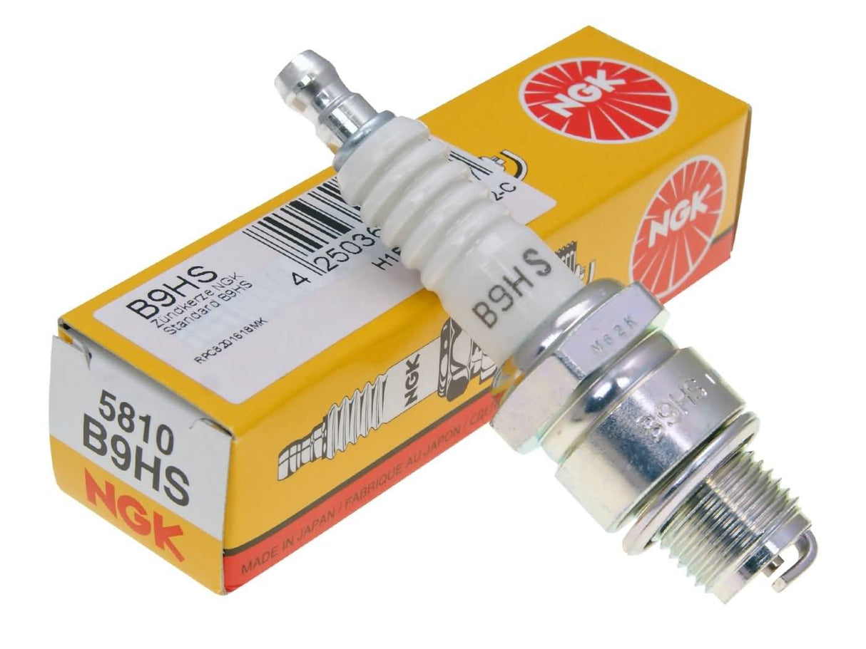 Bougie NGK B9HS Standard 14 mm culot court moto 2 temps