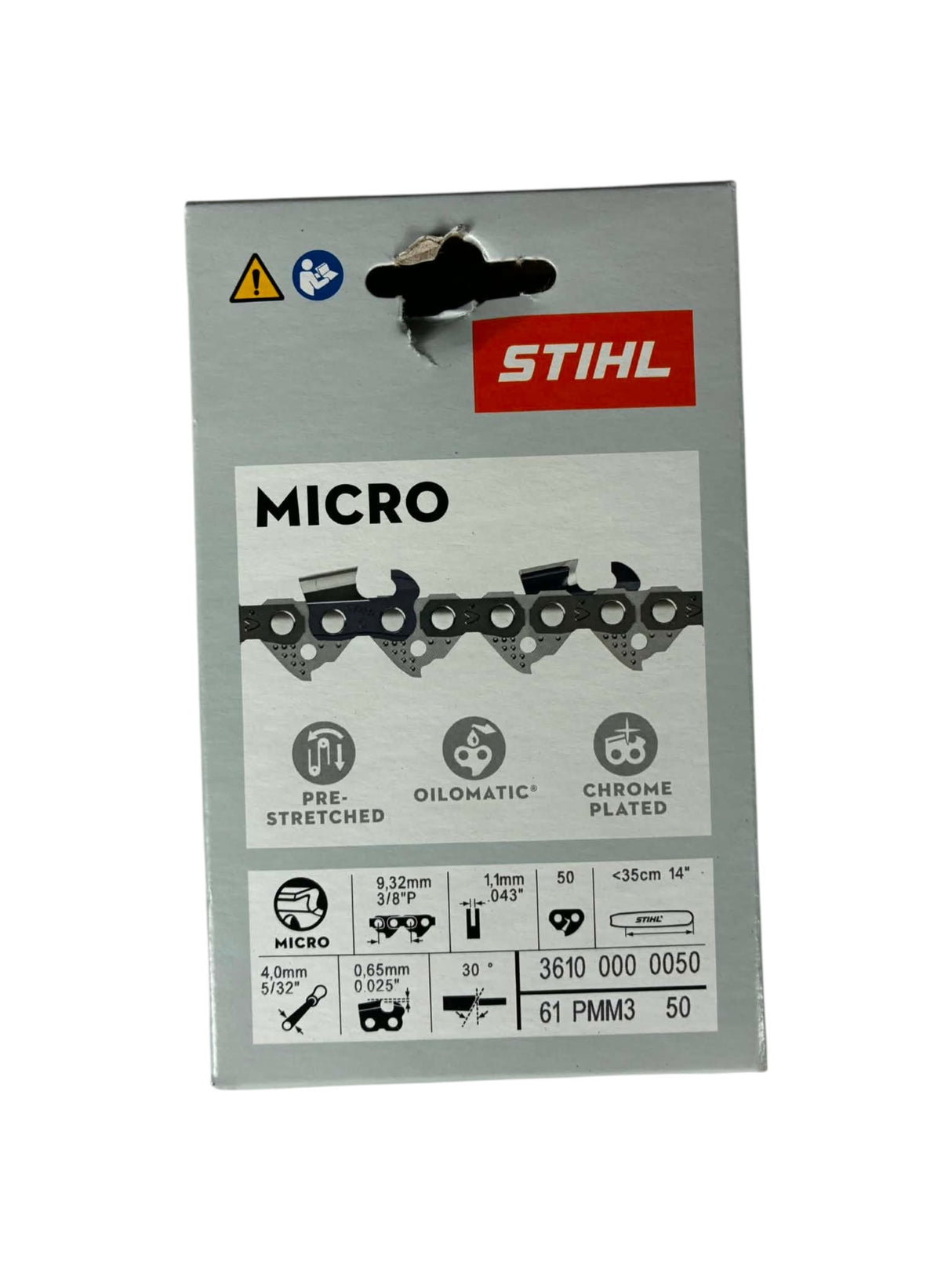 Chaîne STIHL Picco Micro 3 PM3 3/8" P 1,1 mm 50 maillons 36100000050