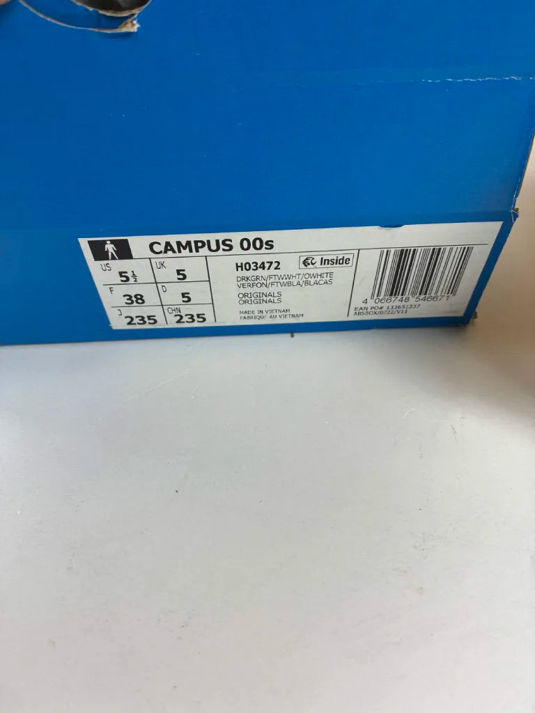 Baskets Homme Adidas Campus 00s Vert Foncé – 38 – HQ3472