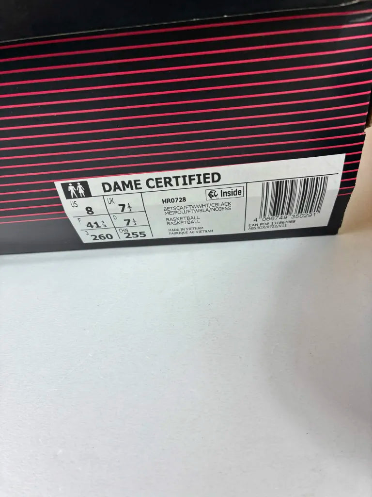 Adidas Dame Certified Homme 41 1/3 – Chaussures de Basketball HR0728