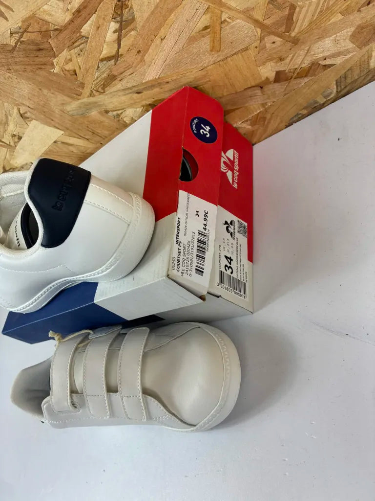 Le Coq Sportif Courtset 2 PS Enfant 34 – Optical White Dress Blue