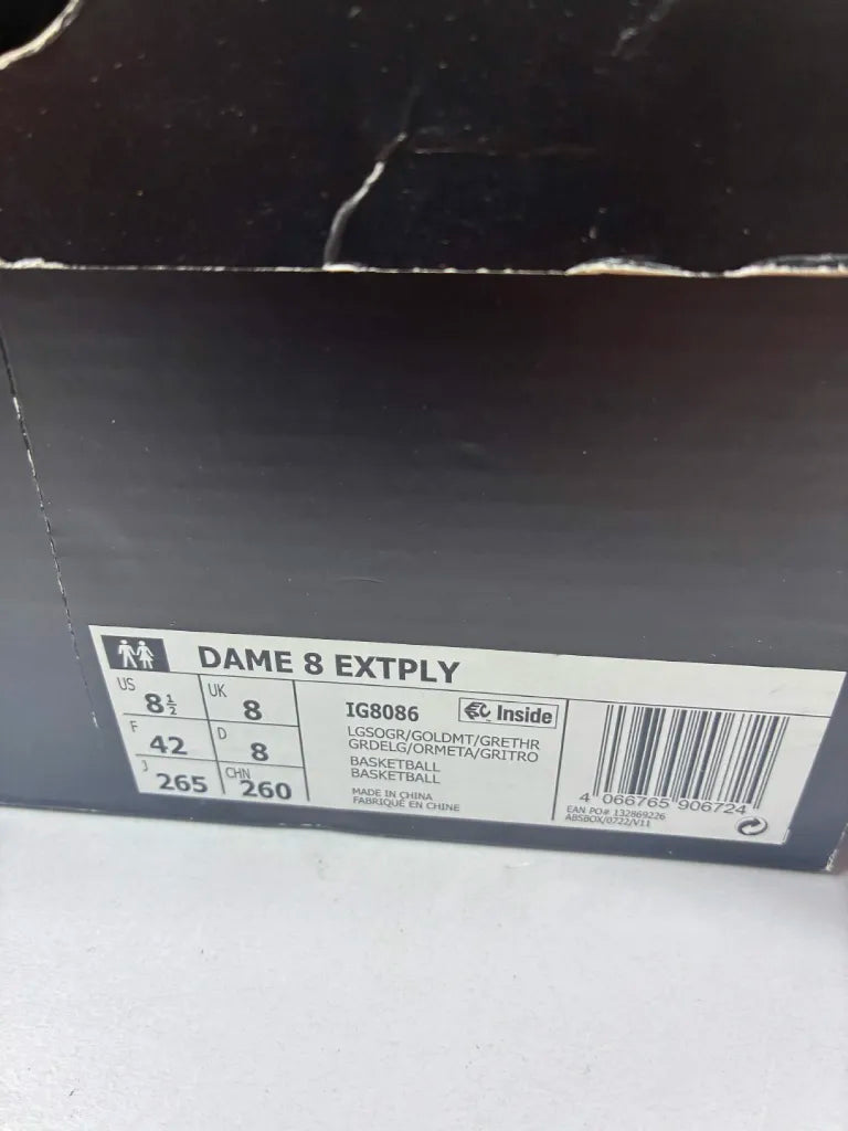 Chaussures de Basketball Adidas Dame 8 EXTPLY Homme Gris Or – 42 – IG8086