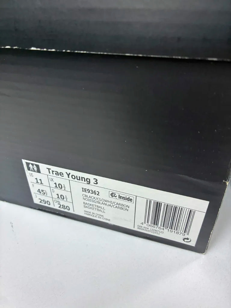 Chaussures de Basketball Adidas Trae Young 3 Homme Noir – 45 1/3 – IE9362