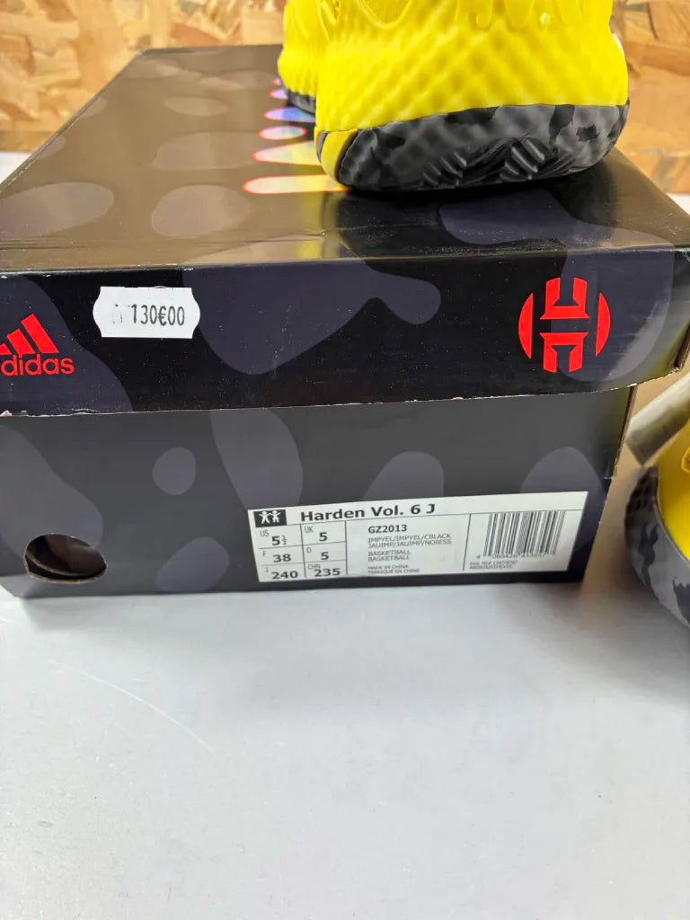 Chaussures de Basketball Adidas Harden Vol. 6 J Enfant Jaunes – 38 – GZ2013