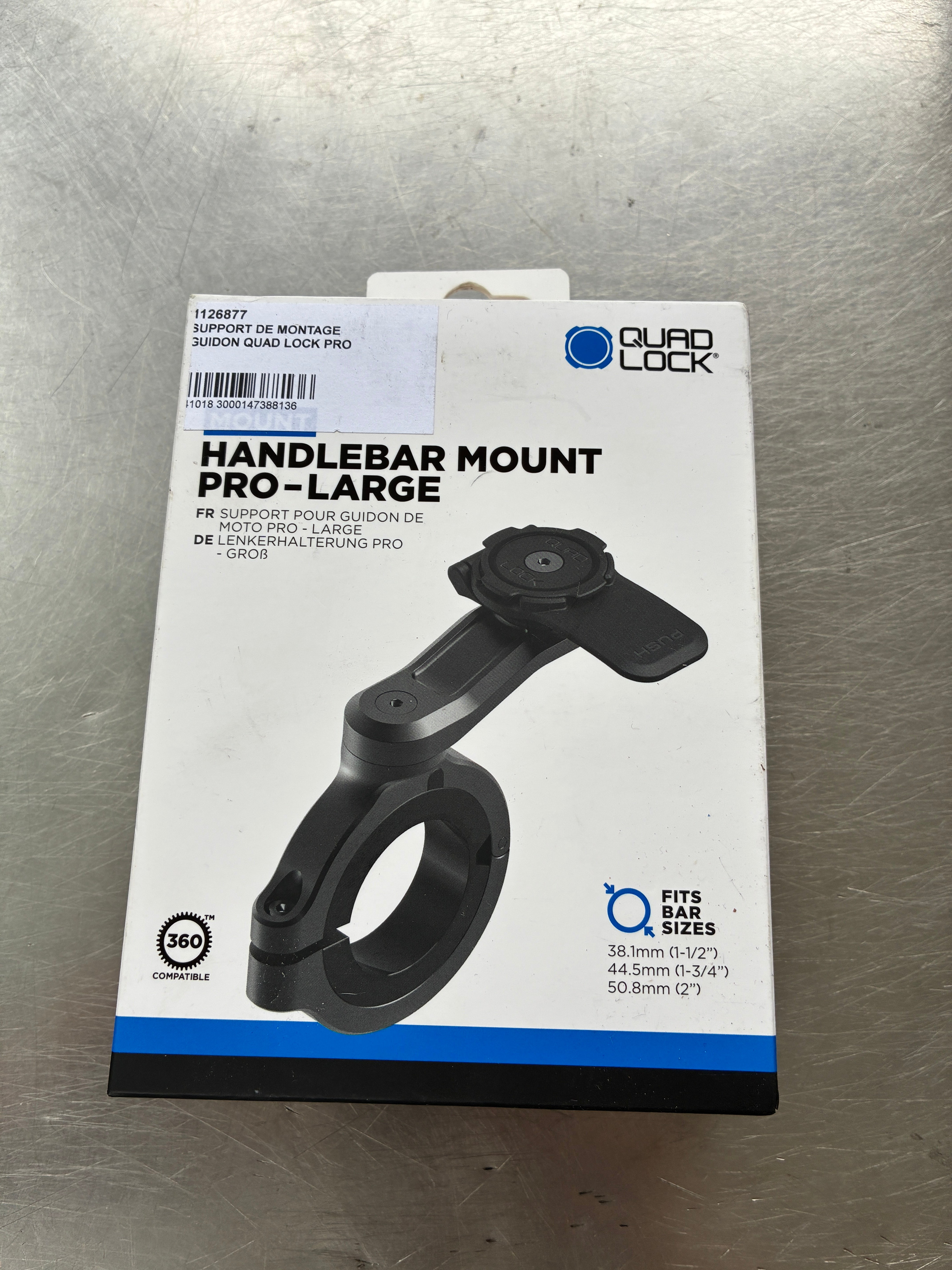 Support smartphone moto Quad Lock MOTO PRO LARGE QDL0303 – Noir