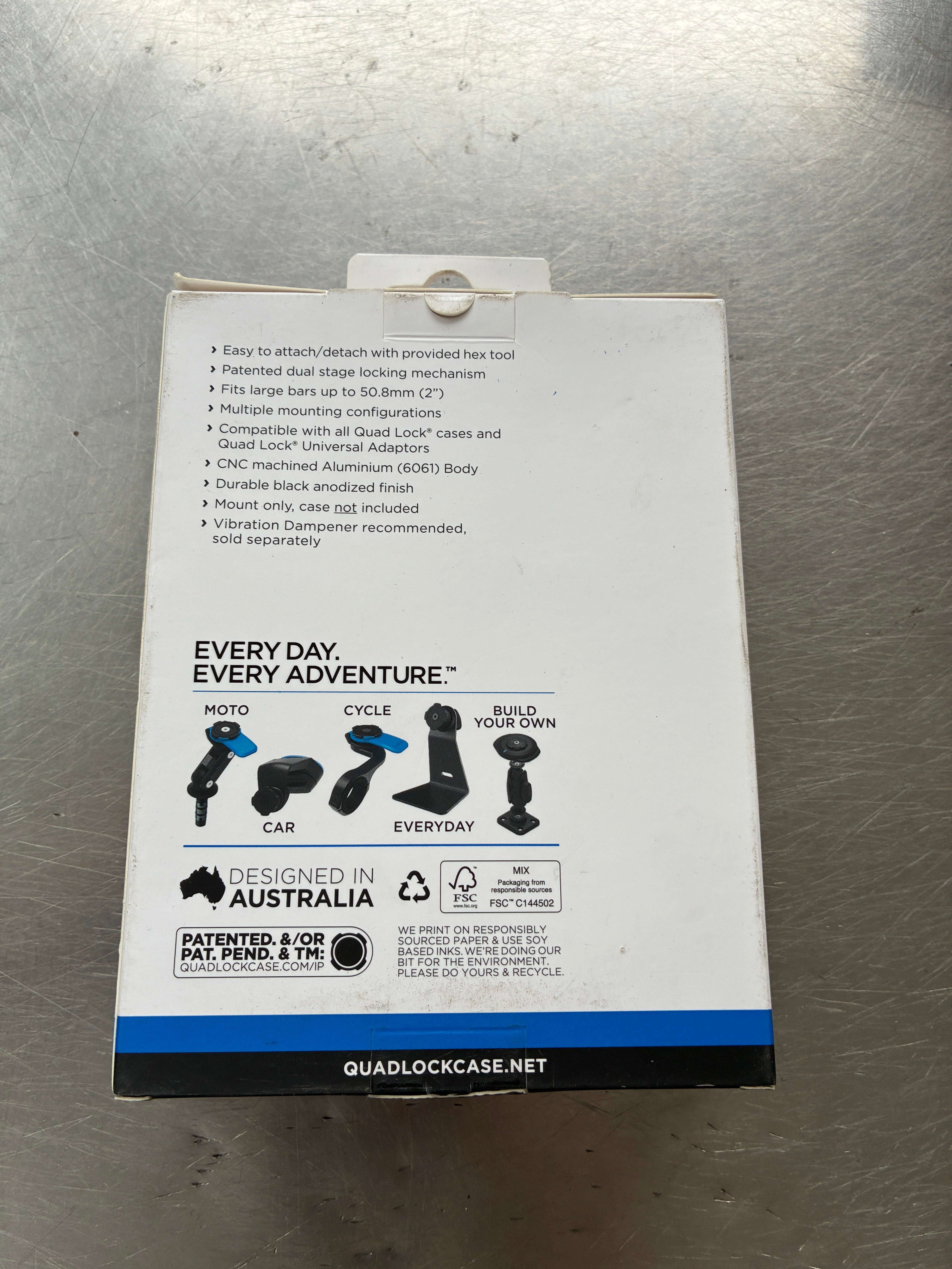 Support smartphone moto Quad Lock MOTO PRO LARGE QDL0303 – Noir