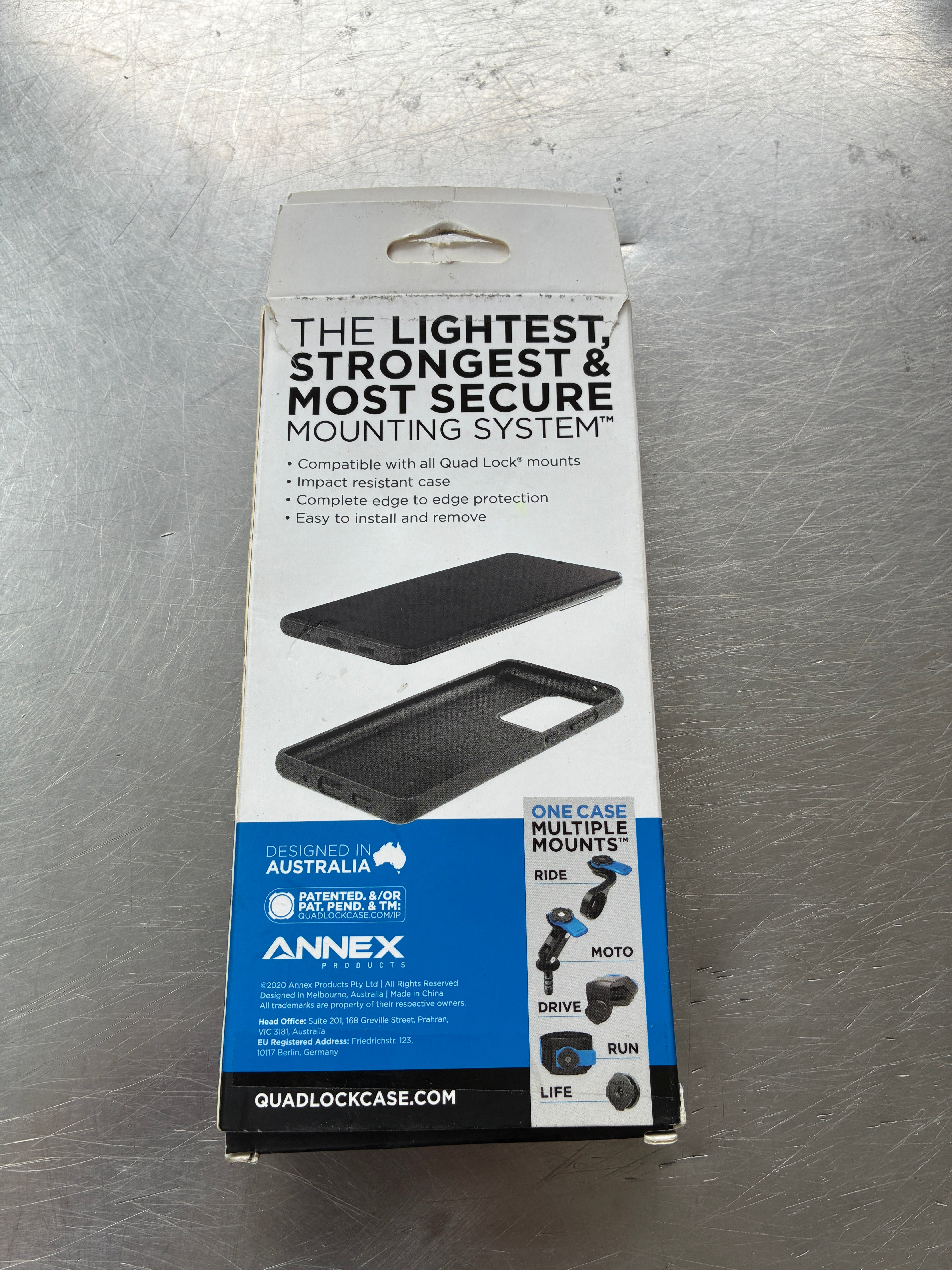 Coque smartphone Quad Lock pour Samsung Galaxy S20 Ultra – Noir