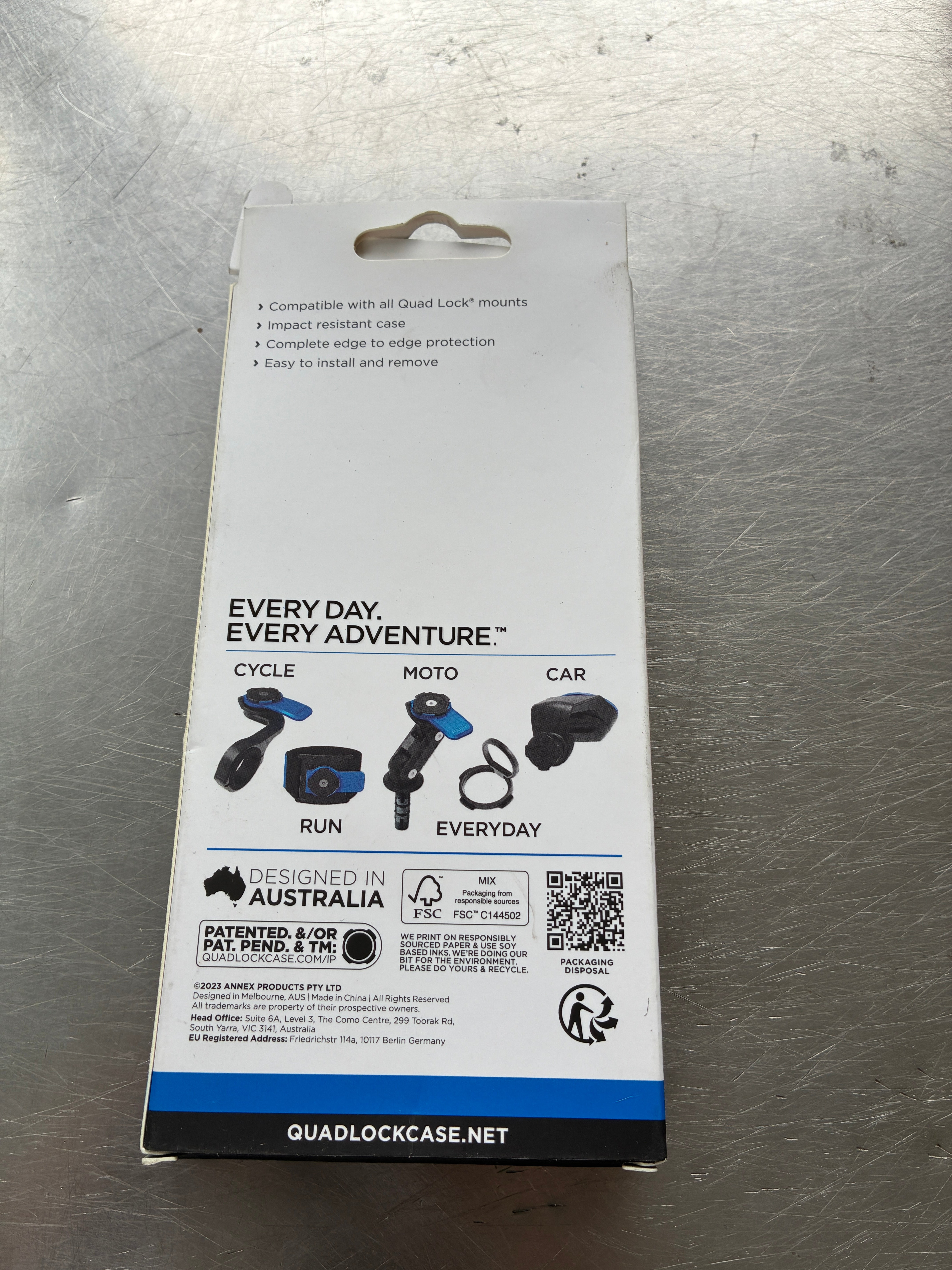 Coque smartphone Quad Lock pour Samsung Galaxy S23 Ultra – Noir