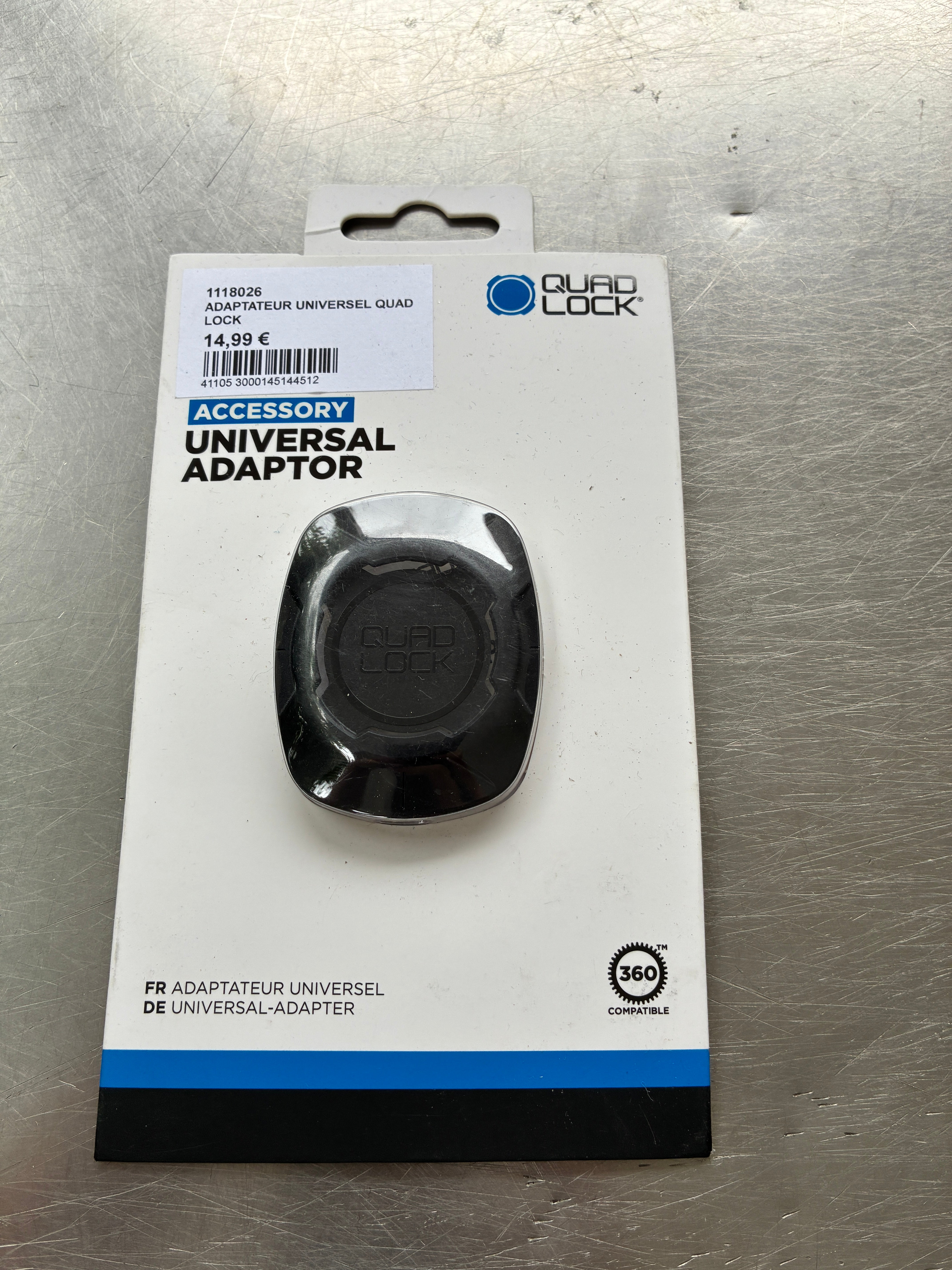 Adaptateur universel Quad Lock V3 QDL0013 – Noir