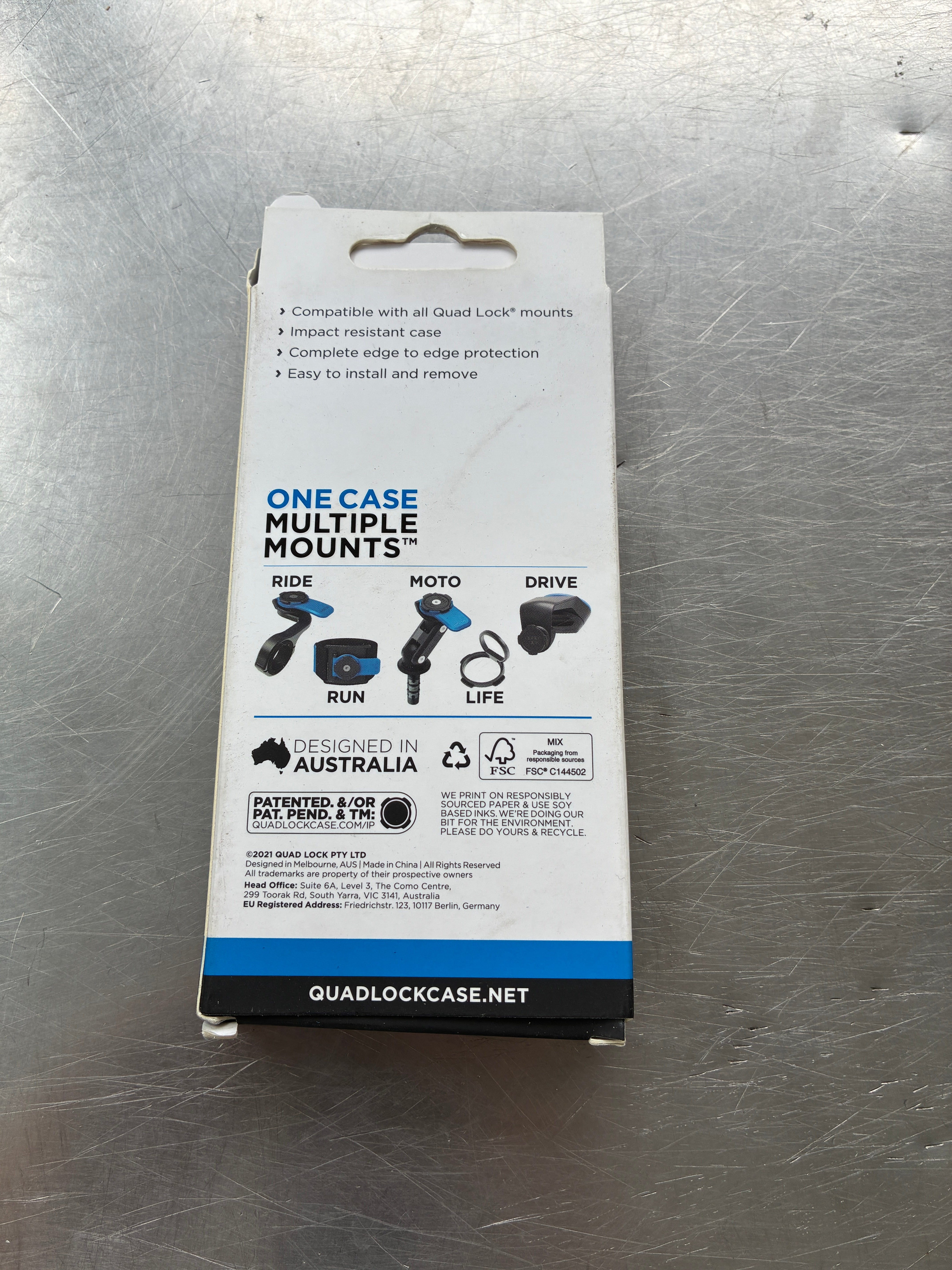 Coque de protection Quad Lock iPhone 13 Mini Universel – Noir
