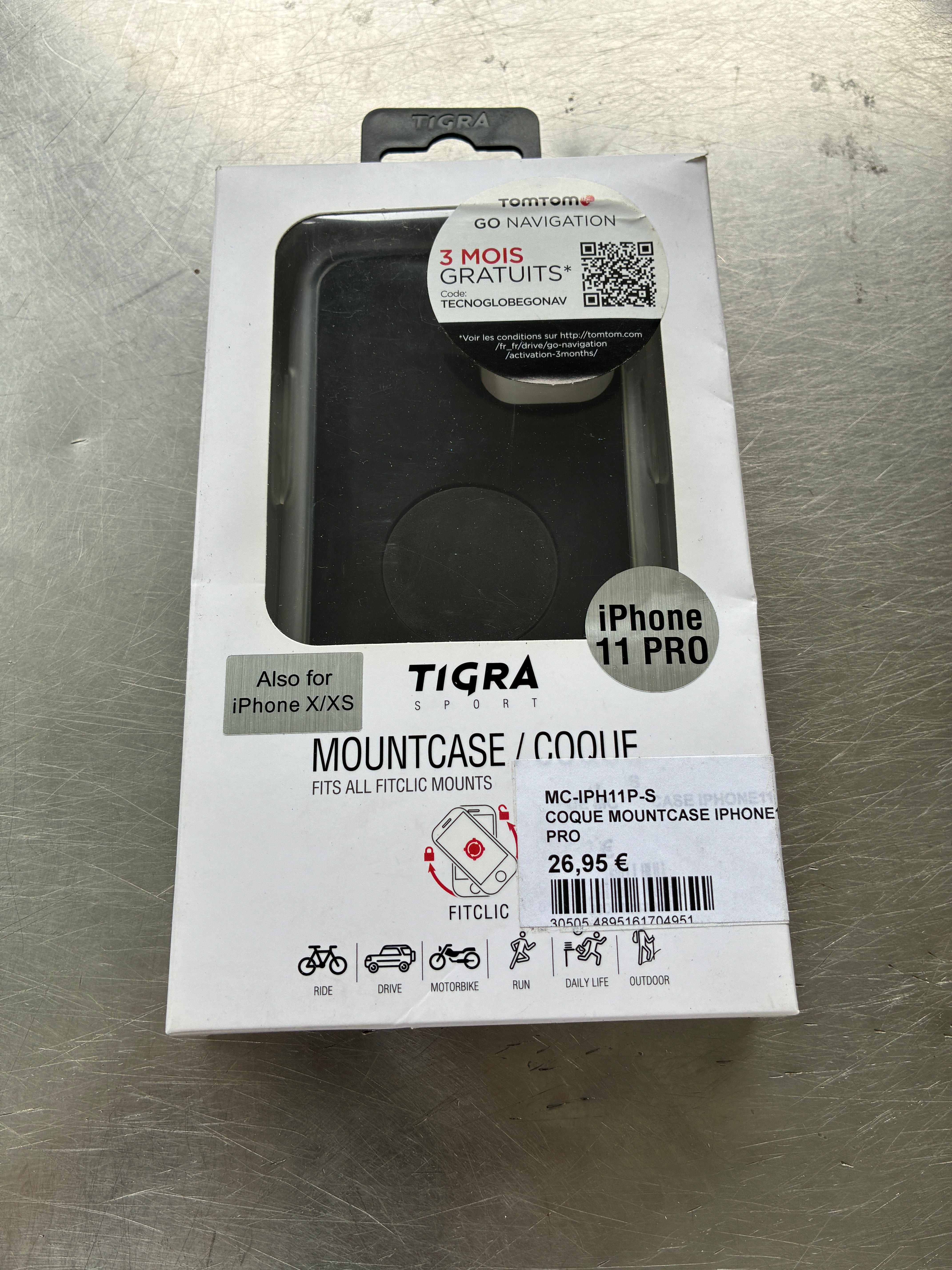 Coque téléphone Tigra Sport MC-IPH11P-S iPhone X / XS / 11 Pro + Protection pluie – Noir