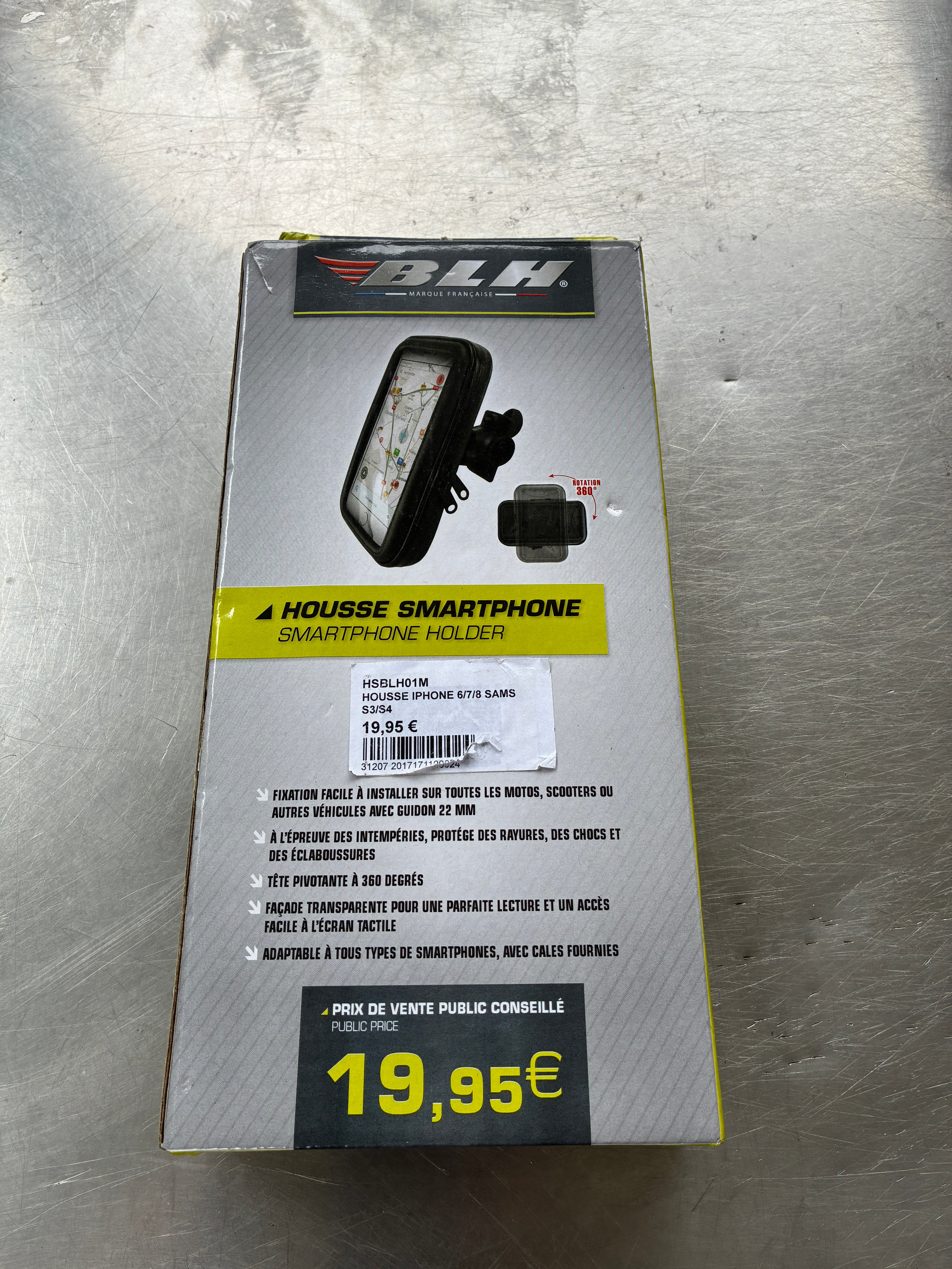 Housse Smartphone BLH taille M avec support guidon – Ref. HSBLH01M
