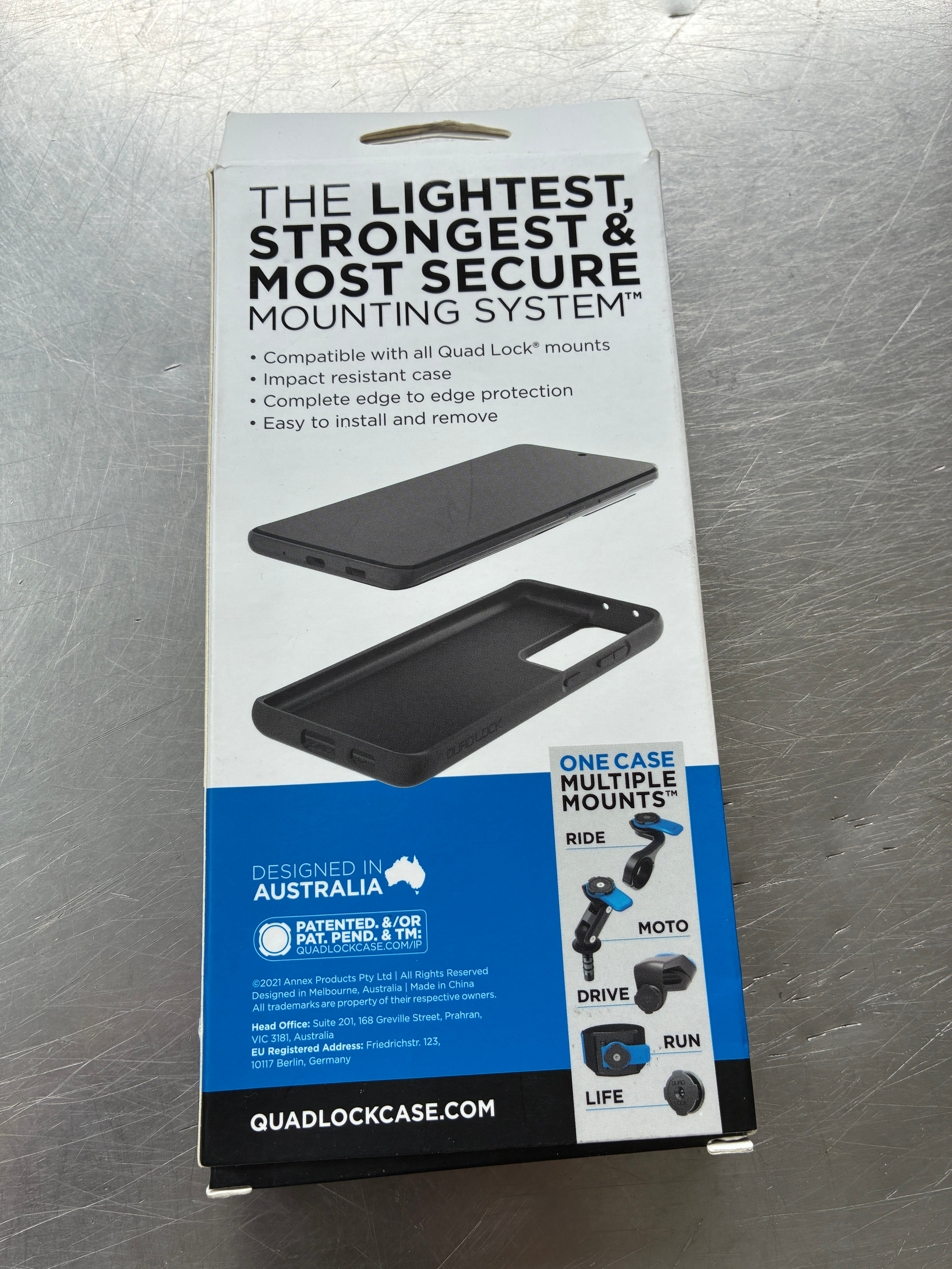 Coque de protection Quad Lock Samsung Galaxy S21 Ultra QDL0078 – Universel – Noir