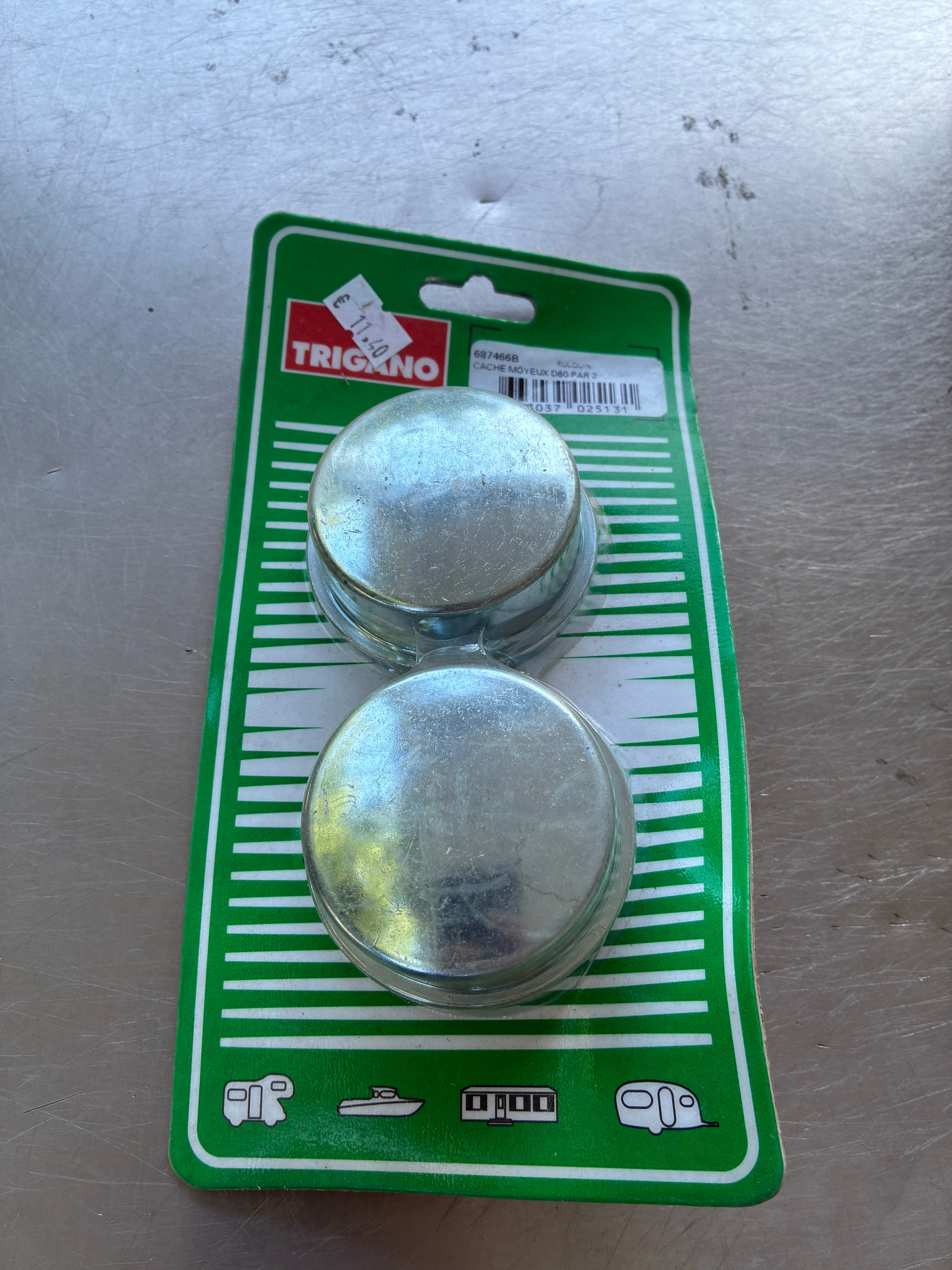 Cache moyeu Trigano Ø 60 mm – capuchon remorque neuf