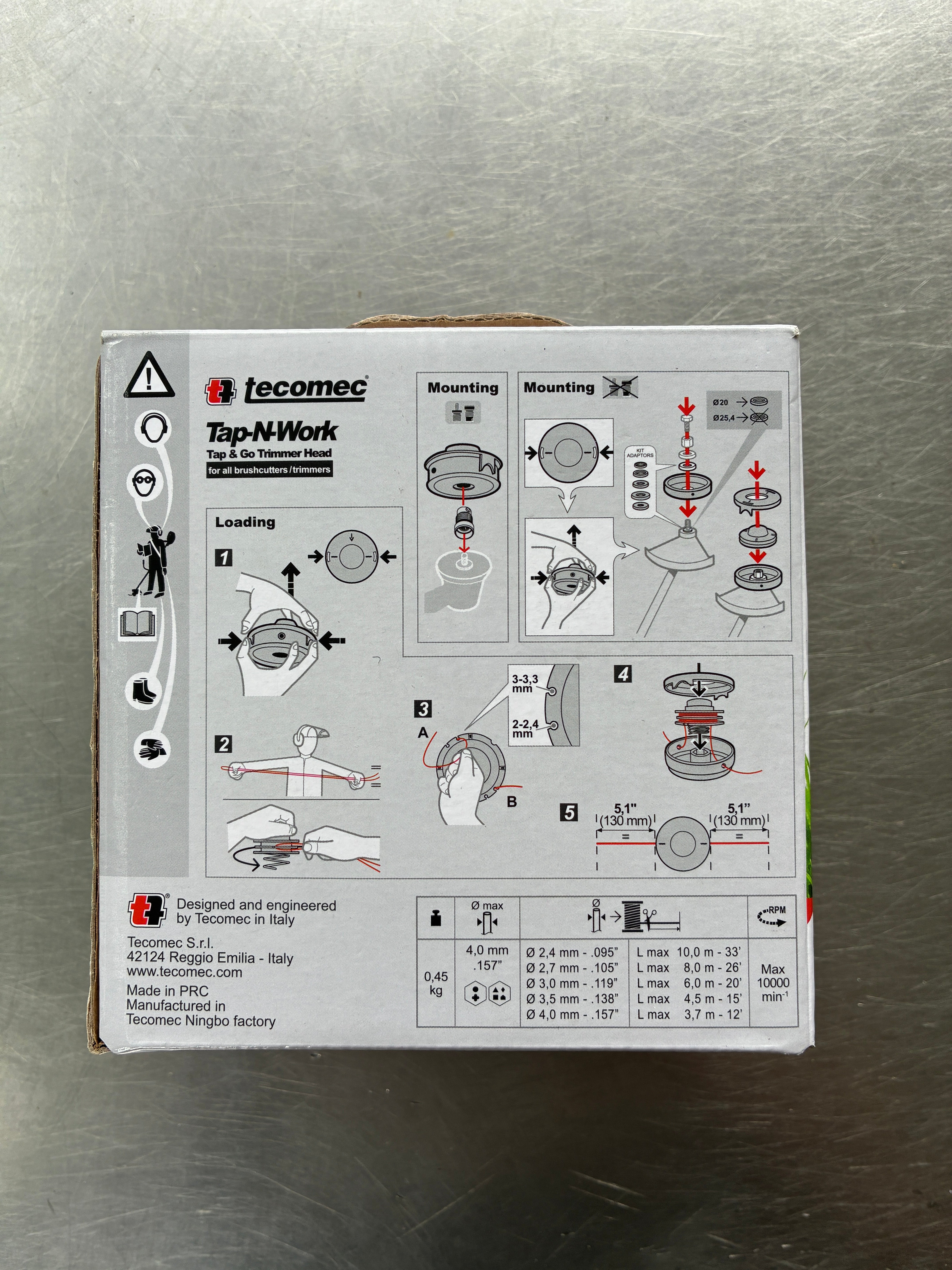 Tête à fil universelle Tecomec TNW130 Tap’n Work – Ø130 mm – Neuf
