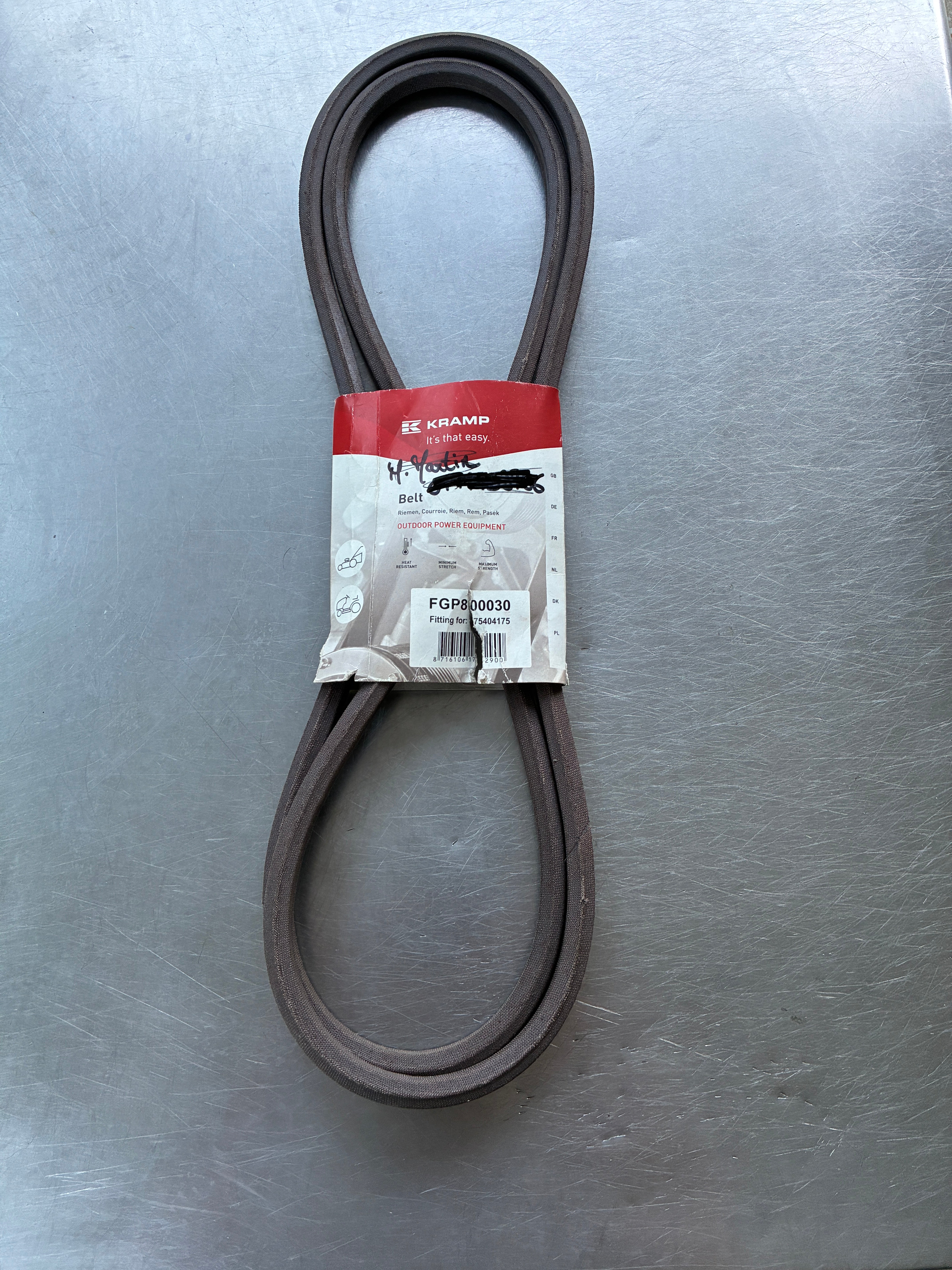 Courroie trapézoïdale – Réf. FGP800030 – Marque : Kramp