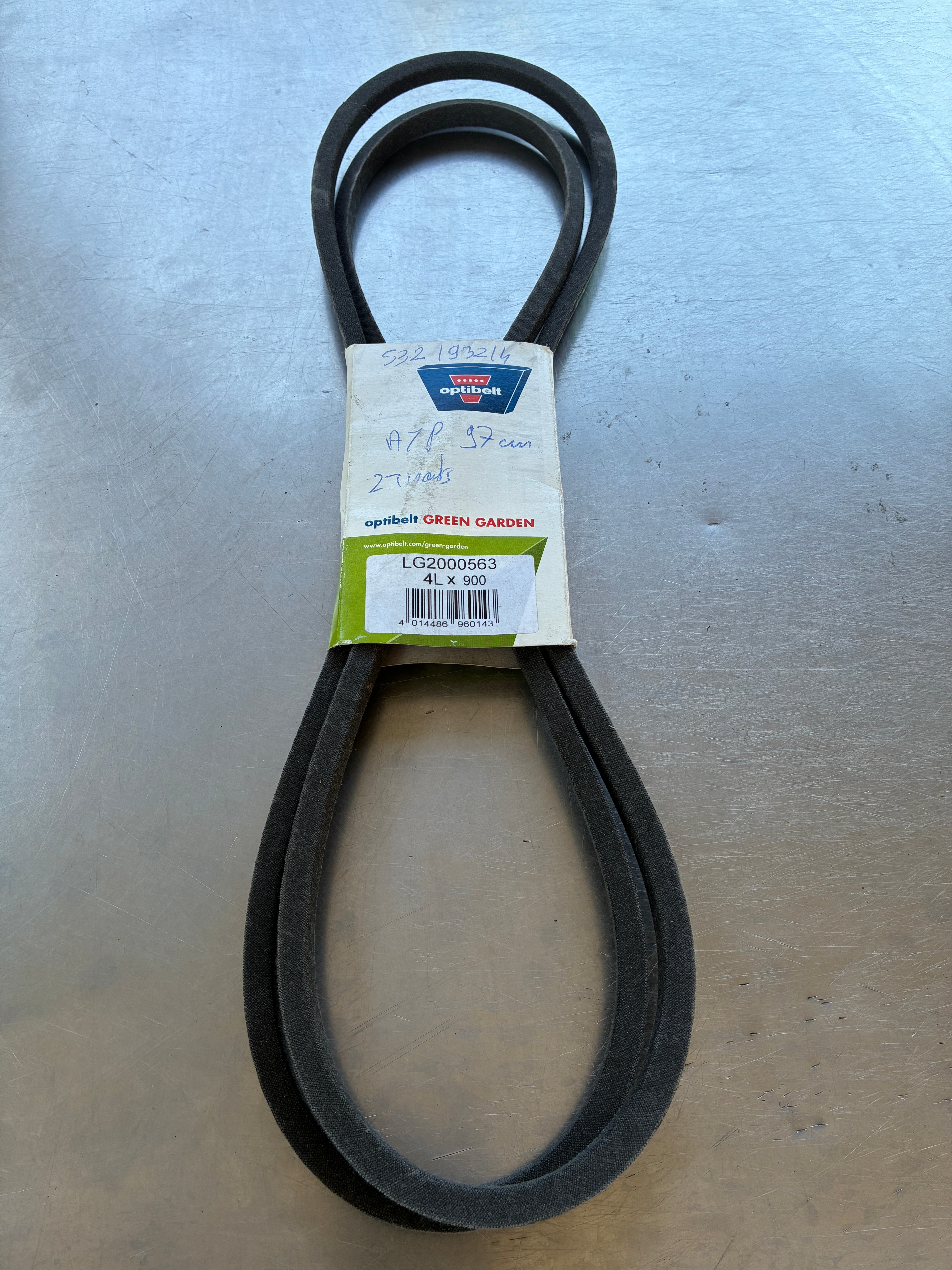 Courroie trapézoïdale 4L90 Optibelt – Réf. LG2000563 – Longueur 2286 mm – Kevlar
