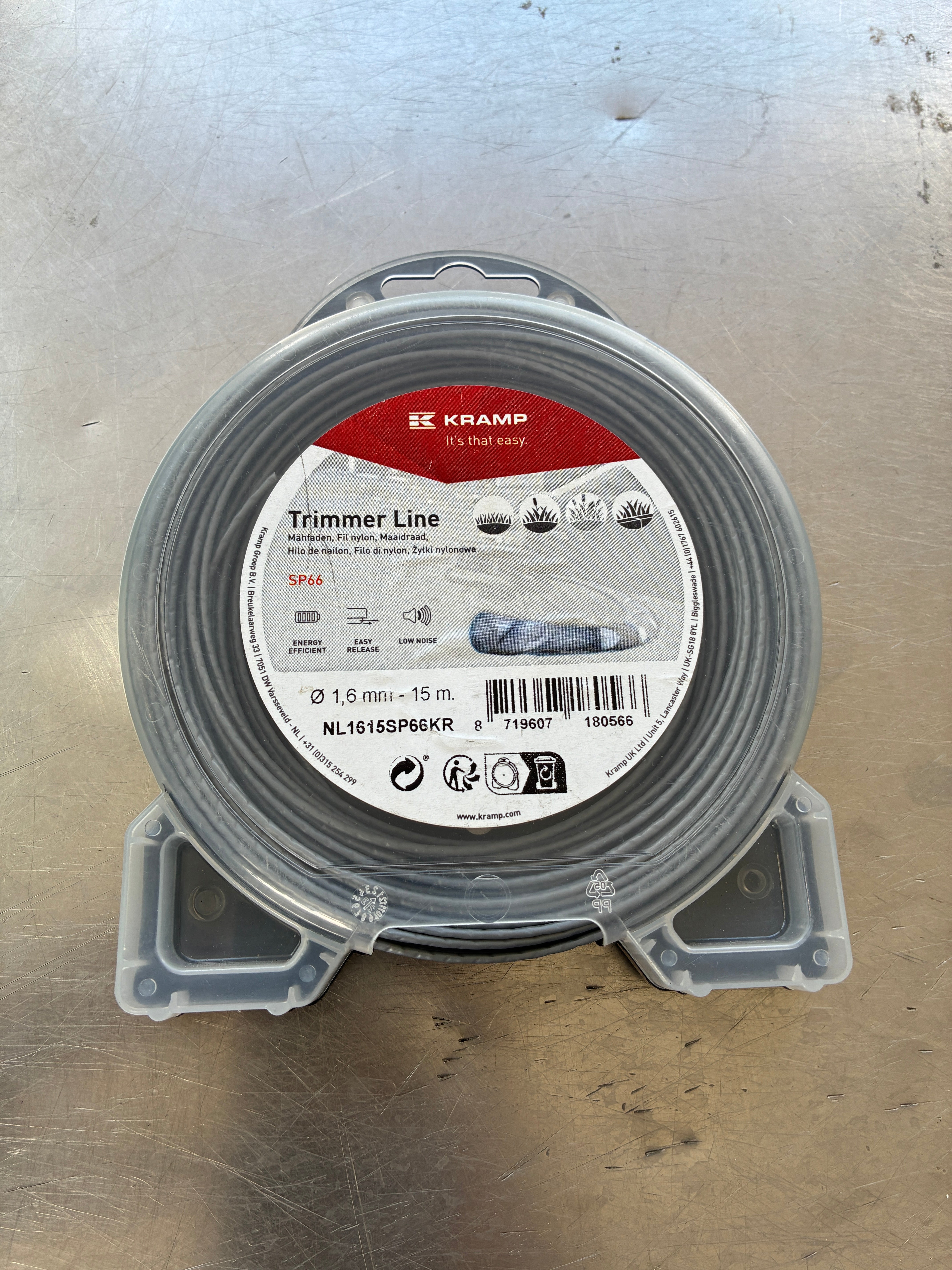 Fil nylon universel torsadé – 1,6 mm x 15 m – Réf. NL1615SP66KR
