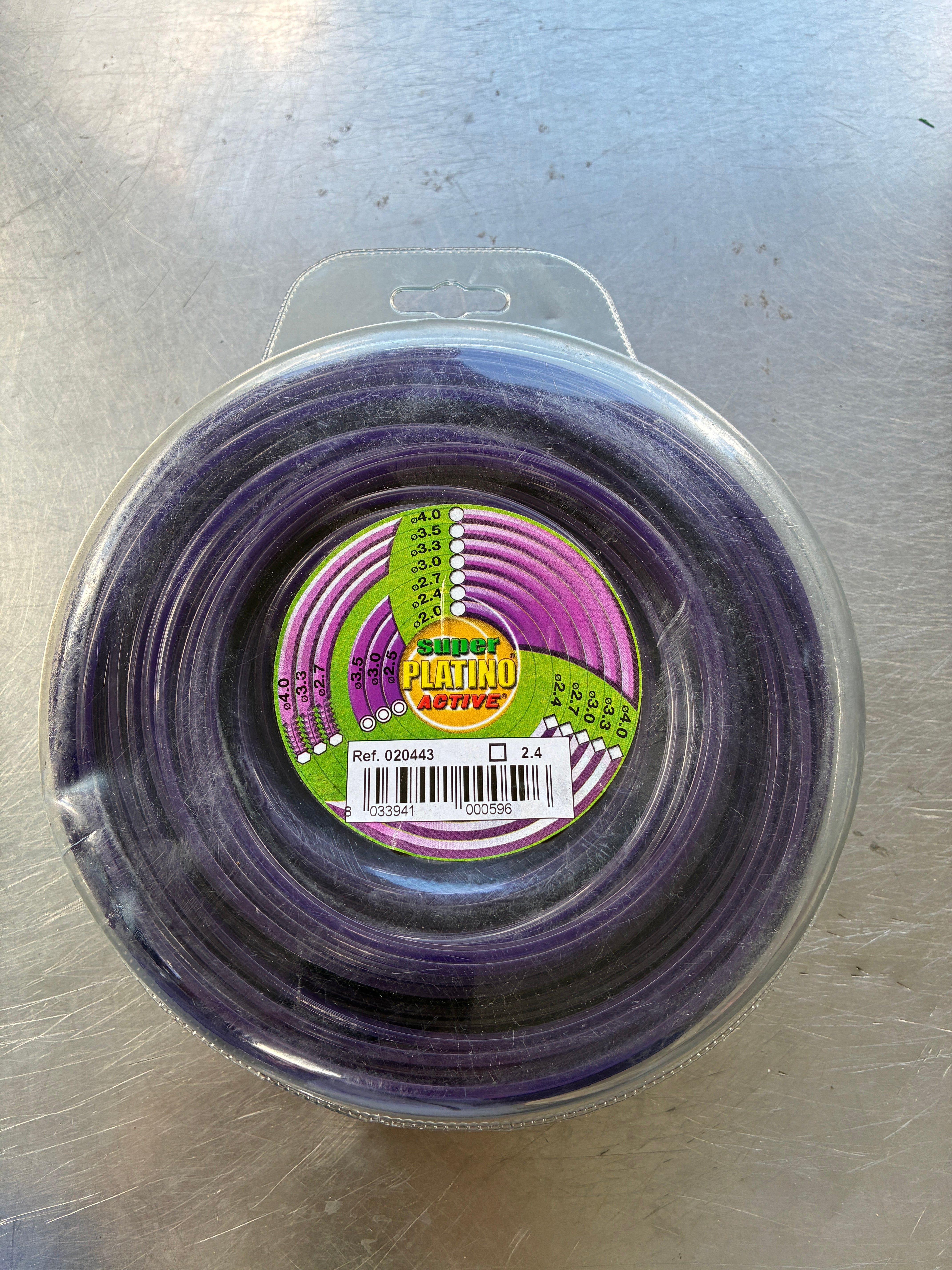 Fil de coupe carré Active Platino – 2,4 mm x 87 m – Réf. 020443