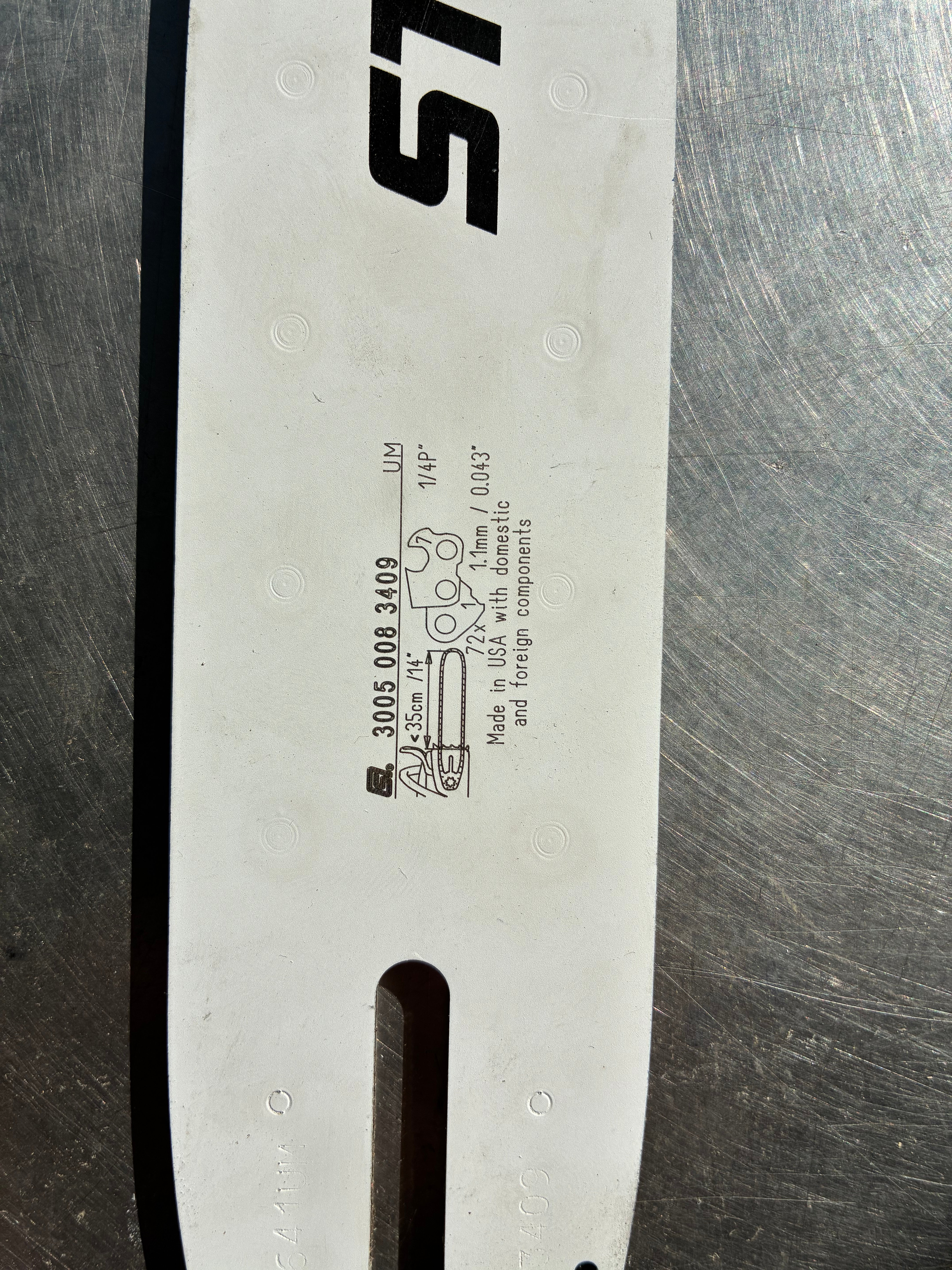 Guide-chaîne STIHL Rollomatic E Mini 35 cm 1/4 P 1.1 mm - Réf 3005-008-3409 (occasion)