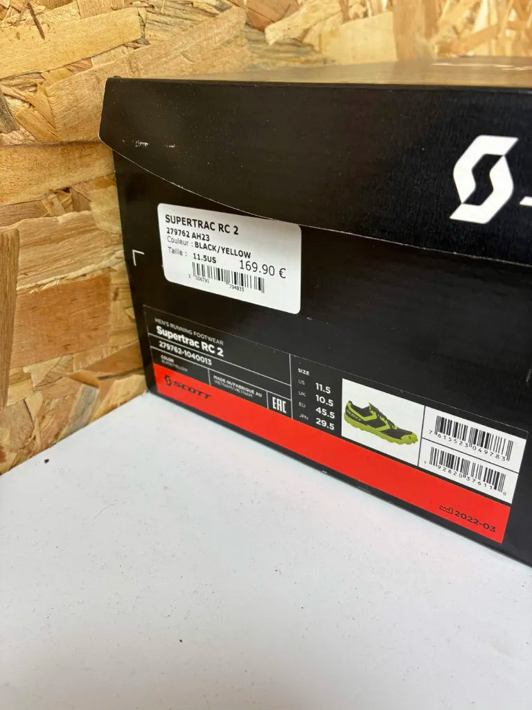 Chaussures Trail Scott Supertrac RC 2 Homme 45.5 Black Yellow