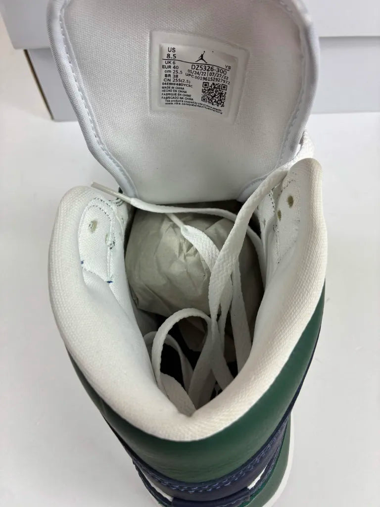 Air Jordan 1 Mid SE Seahawks Femme Vert Bleu Marine – 40