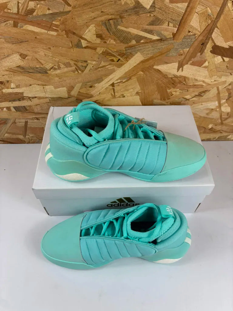 Chaussures Basketball Adidas Harden Volume 7 Turquoise Blanc – 40 2/3
